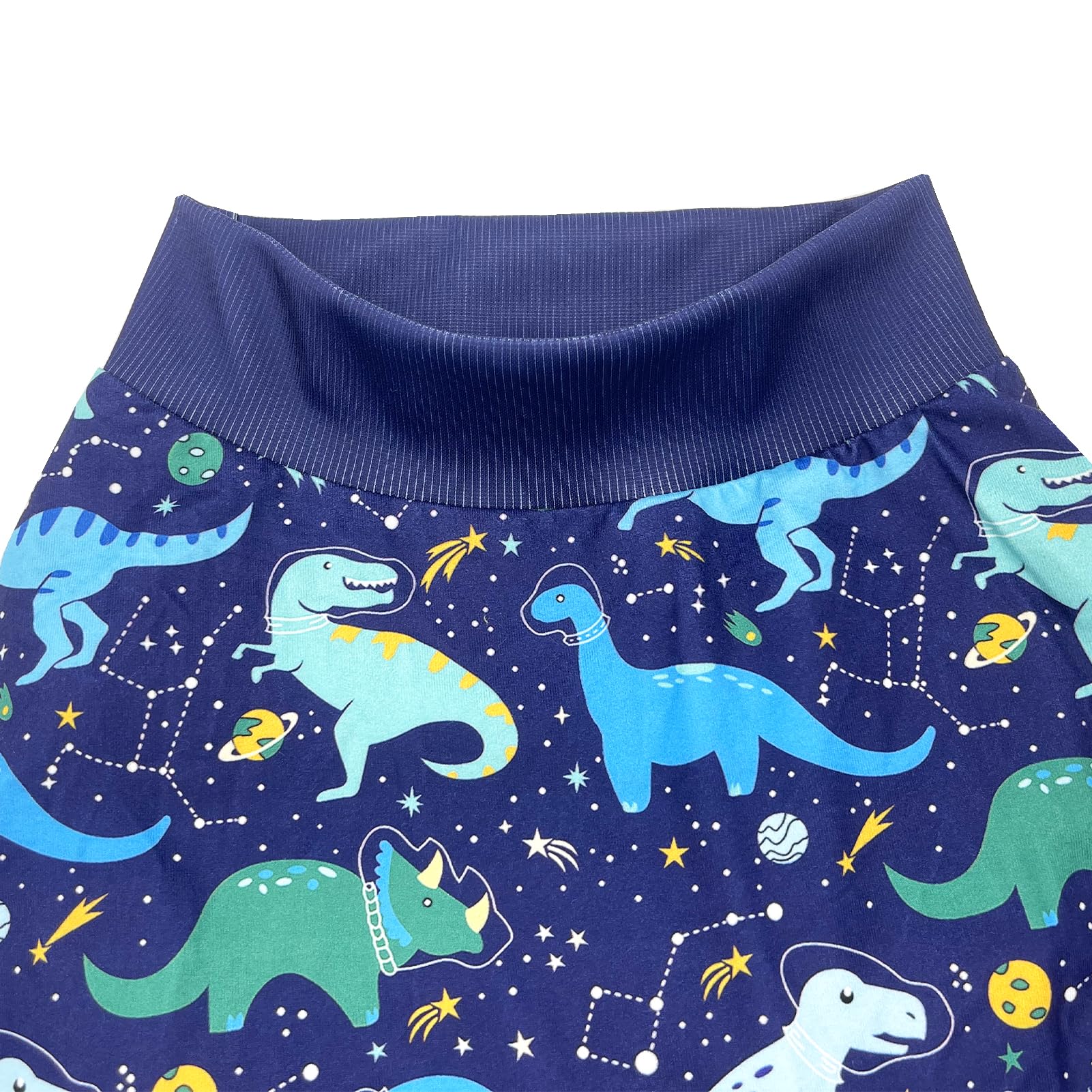 PriPre Dog Navy Sleeveless T Shirts with Universe Dinosaur Pattern Printed Soft Vest for Large Dogs (2XL, Vest)