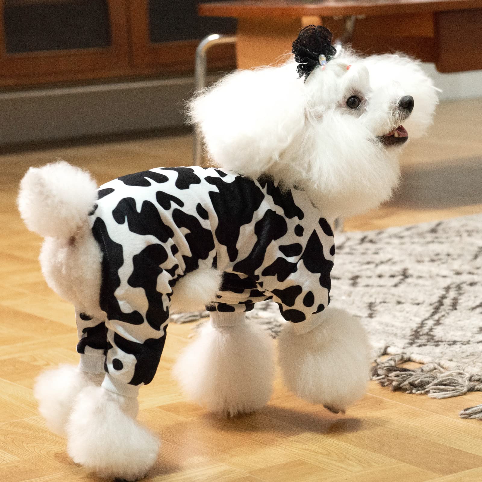 Cutebone Cow Dog Pajamas Soft Puppy Pjs For Small Dogs P222Xl