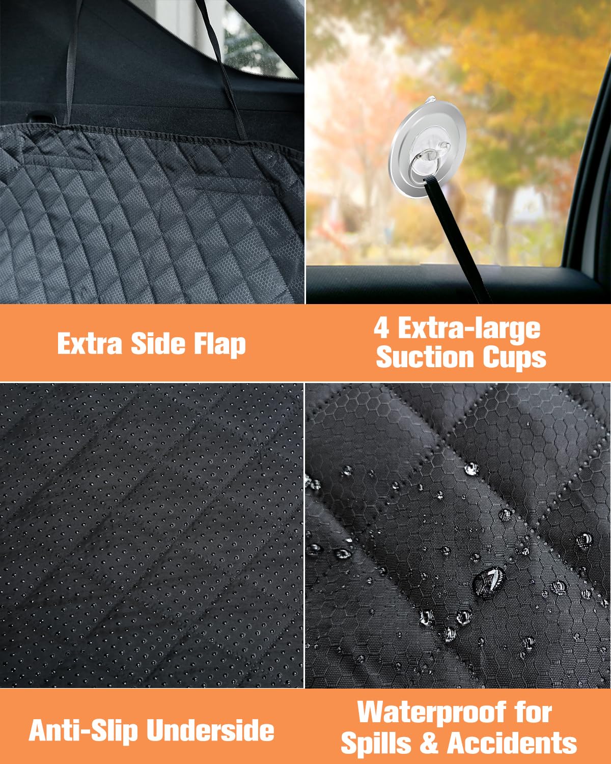 Peticon Suv Cargo Liner For Dogs, Waterproof Pet Cargo Cover Dog Seat Mat For Suvs Sedans Vans With Bumper Flap Protector, Scrac