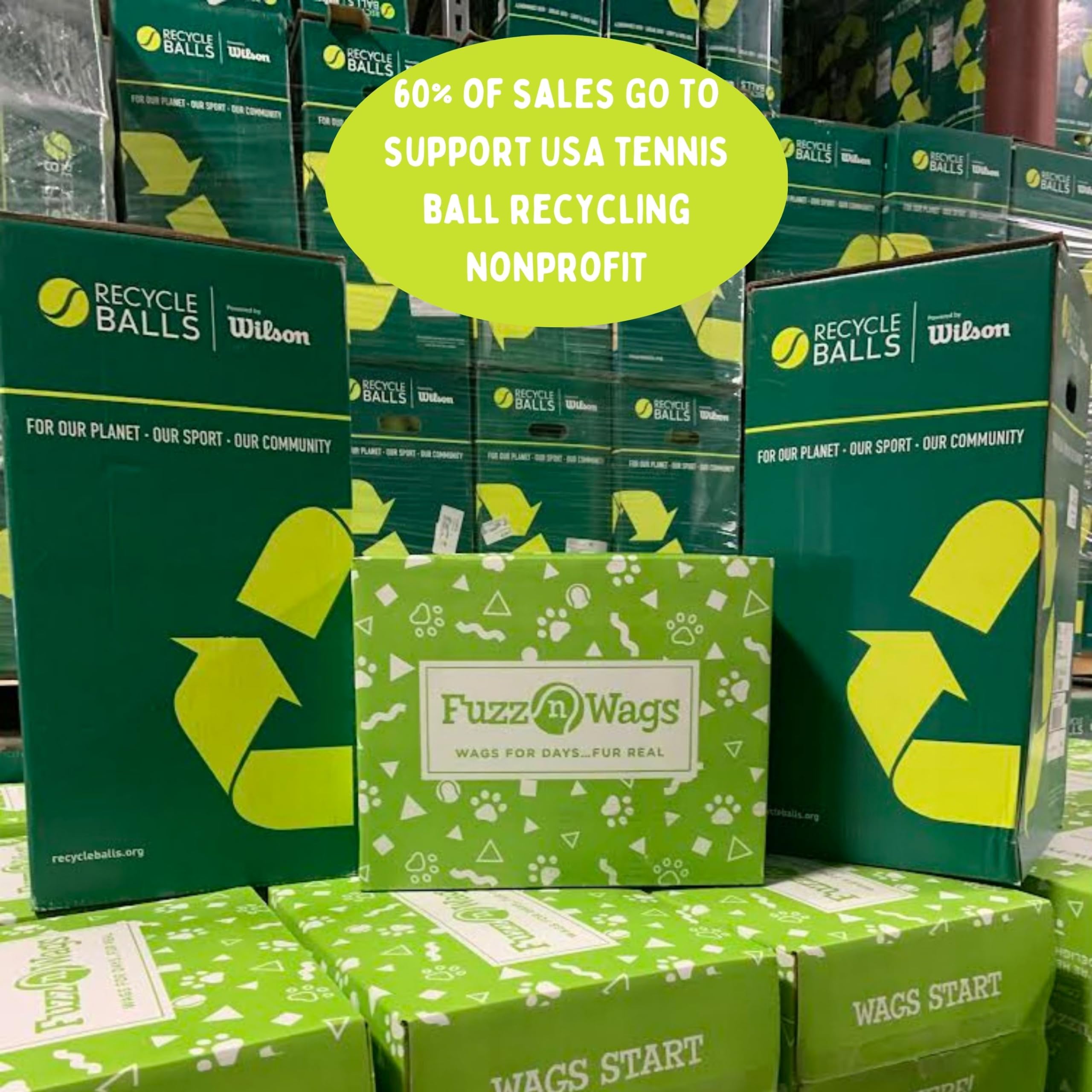 25-100 Bulk Used Tennis Balls For Dogs, Support Usa Tennis Ball Recycling Nonprofit: Bulk Tennis Balls For Dogs, Tennis Balls Fo