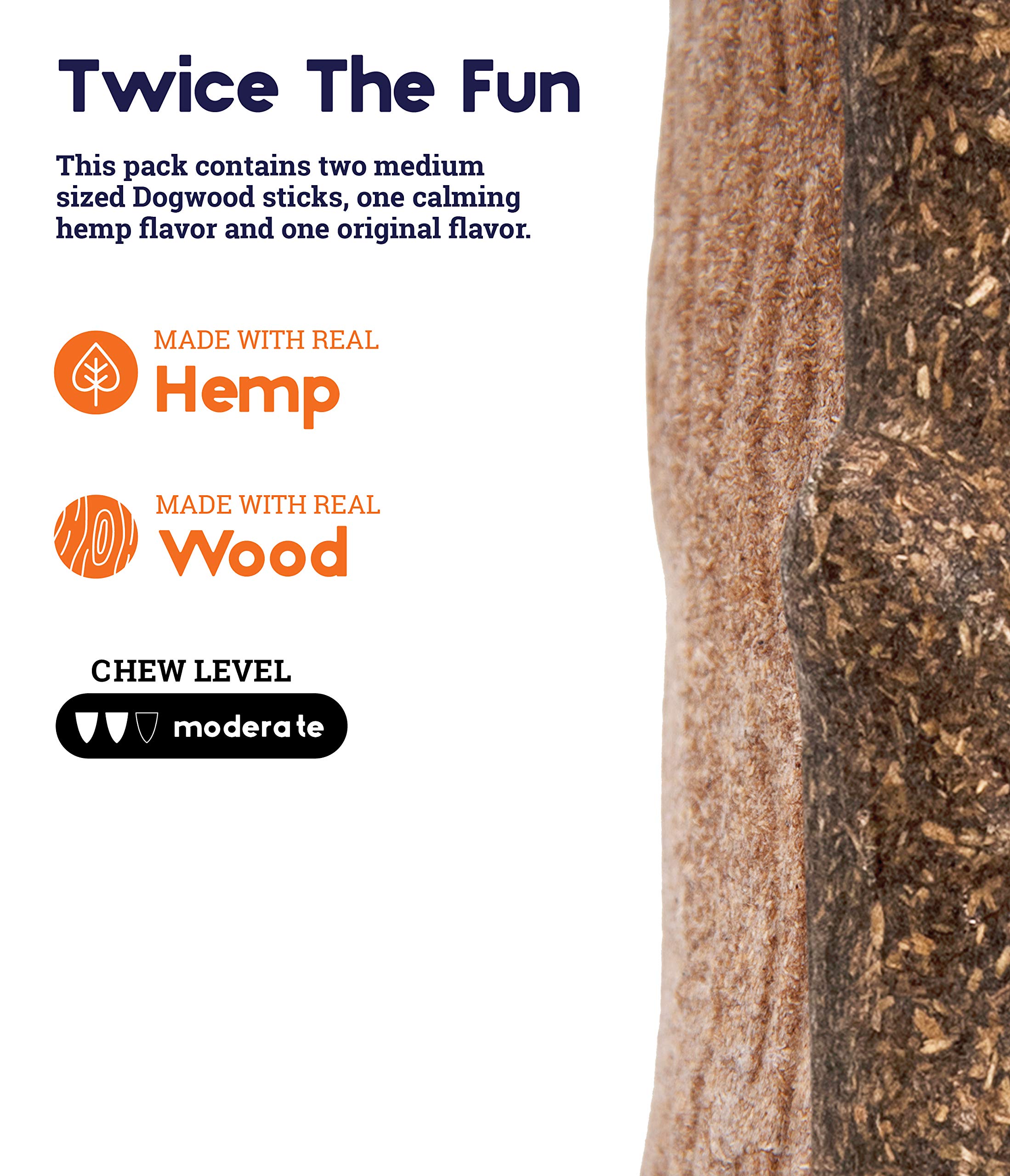 Petstages Newhide Alternative Dog Chew Toy, Medium (2 Piece)