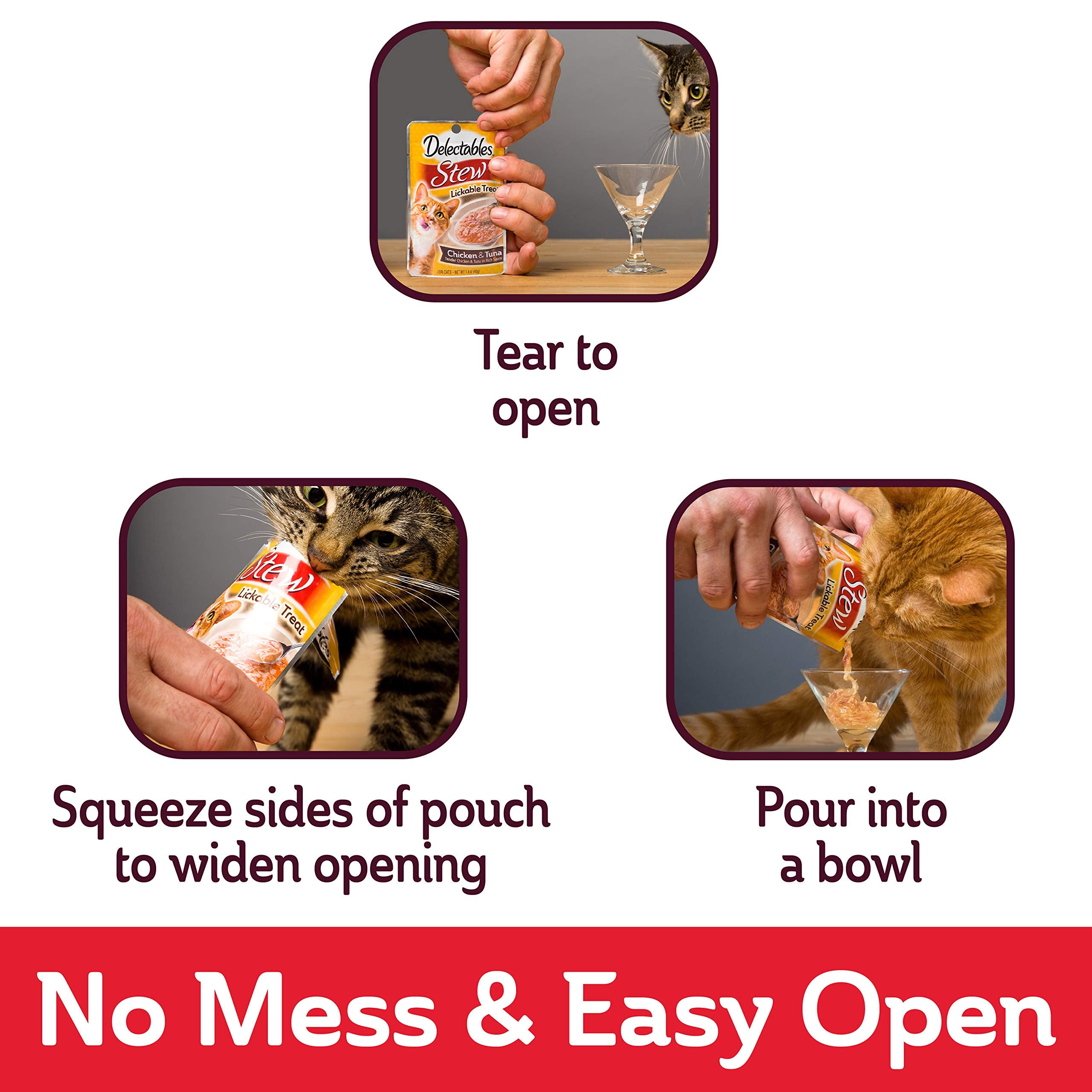 Hartz Delectables Bisque Non-Seafood Lickable Wet Cat Treats, Chicken & Duck, 12 Count (Pack of 8)