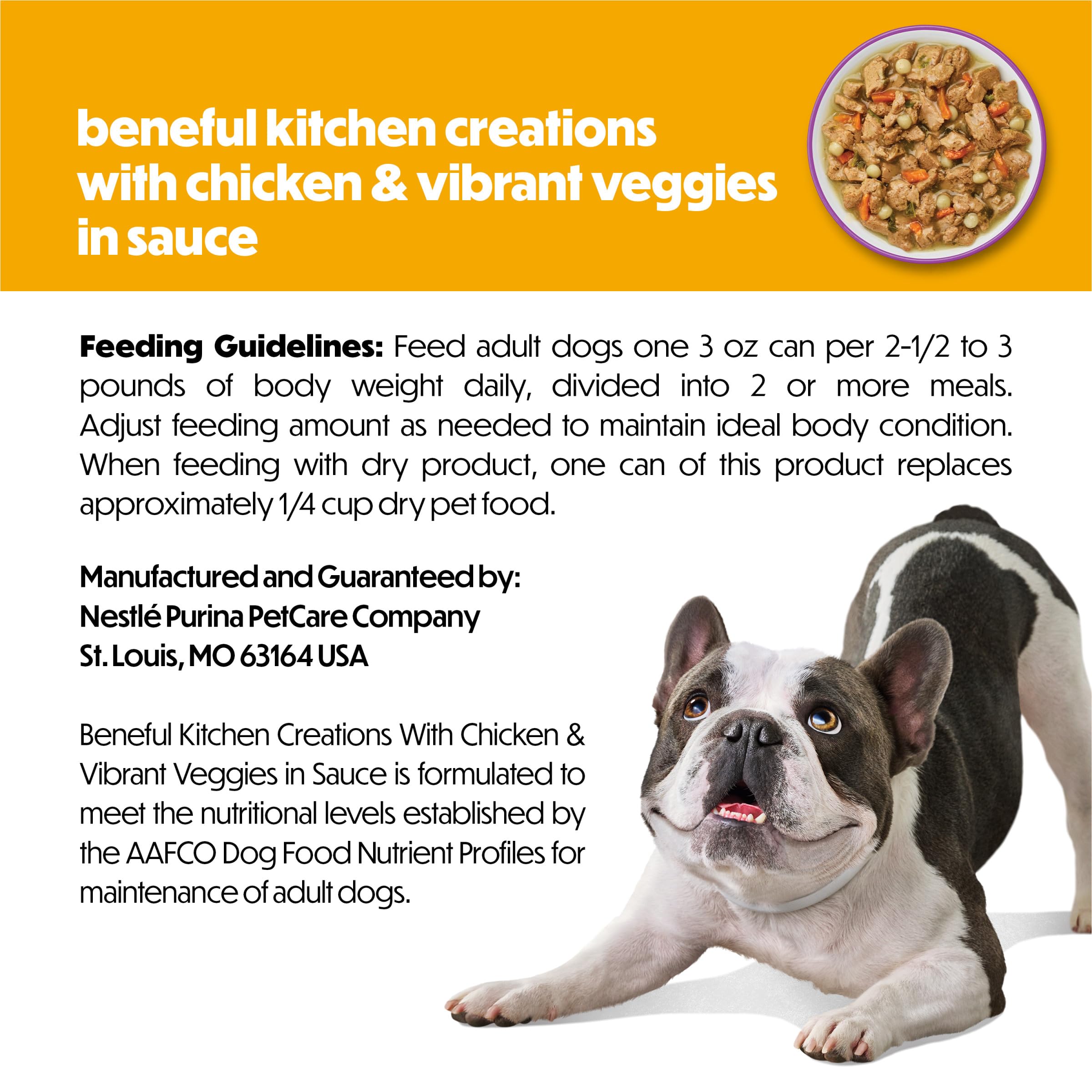 Purina Beneful Wet Dog Food, Medleys Romana Style With Chicken, Carrots, Pasta and Spinach in Sauce - (Pack of 12) 3 oz. Cans