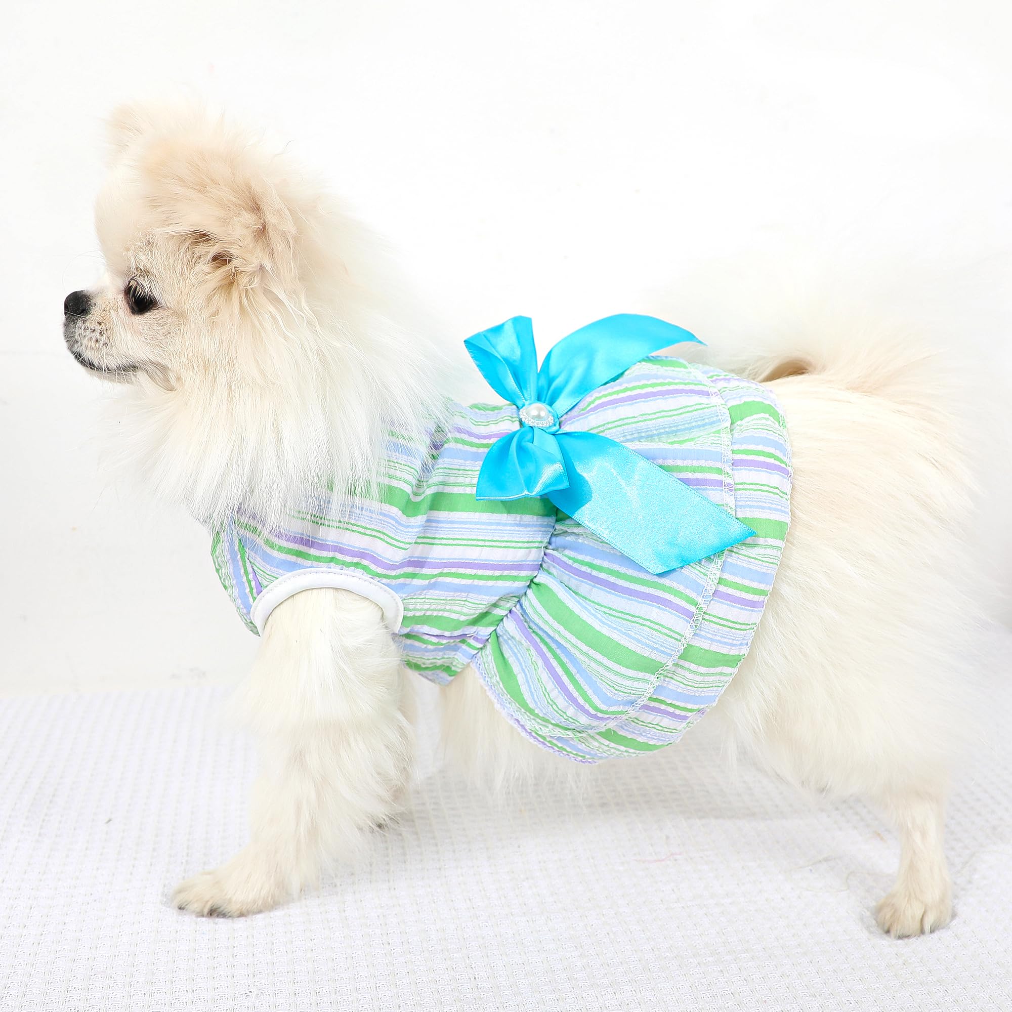 Dog Dress, Cute Pet Princess Dresses With Bright Color Design, Sweet Bowknot, Dog Clothes For Small Dogs Girl, Breathable & Ligh