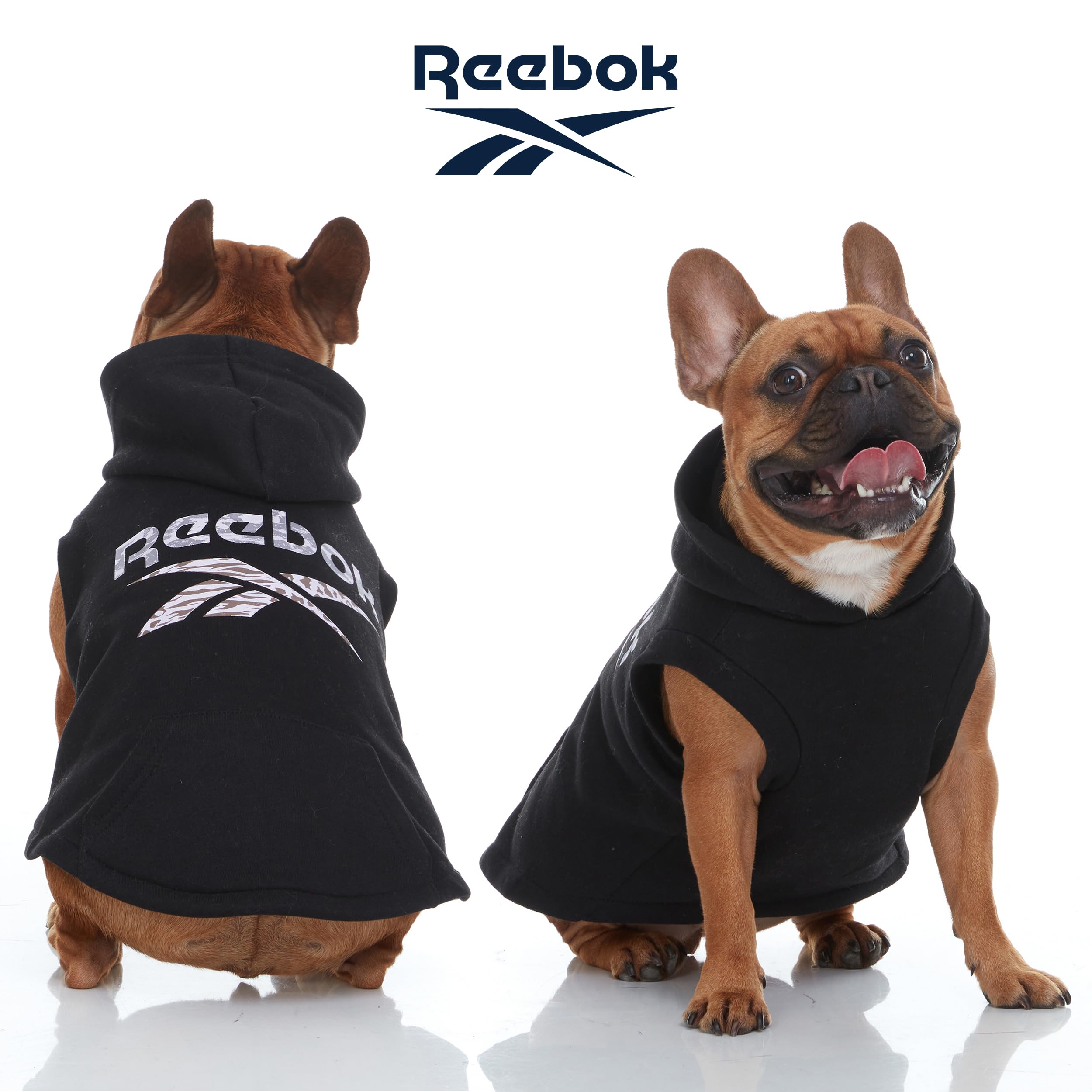 Reebok Fleece Dog Sweatshirt - Winter Pullover With Leash Hole, From Small To Large, Premium Christmas Cozy Dog Hoodie