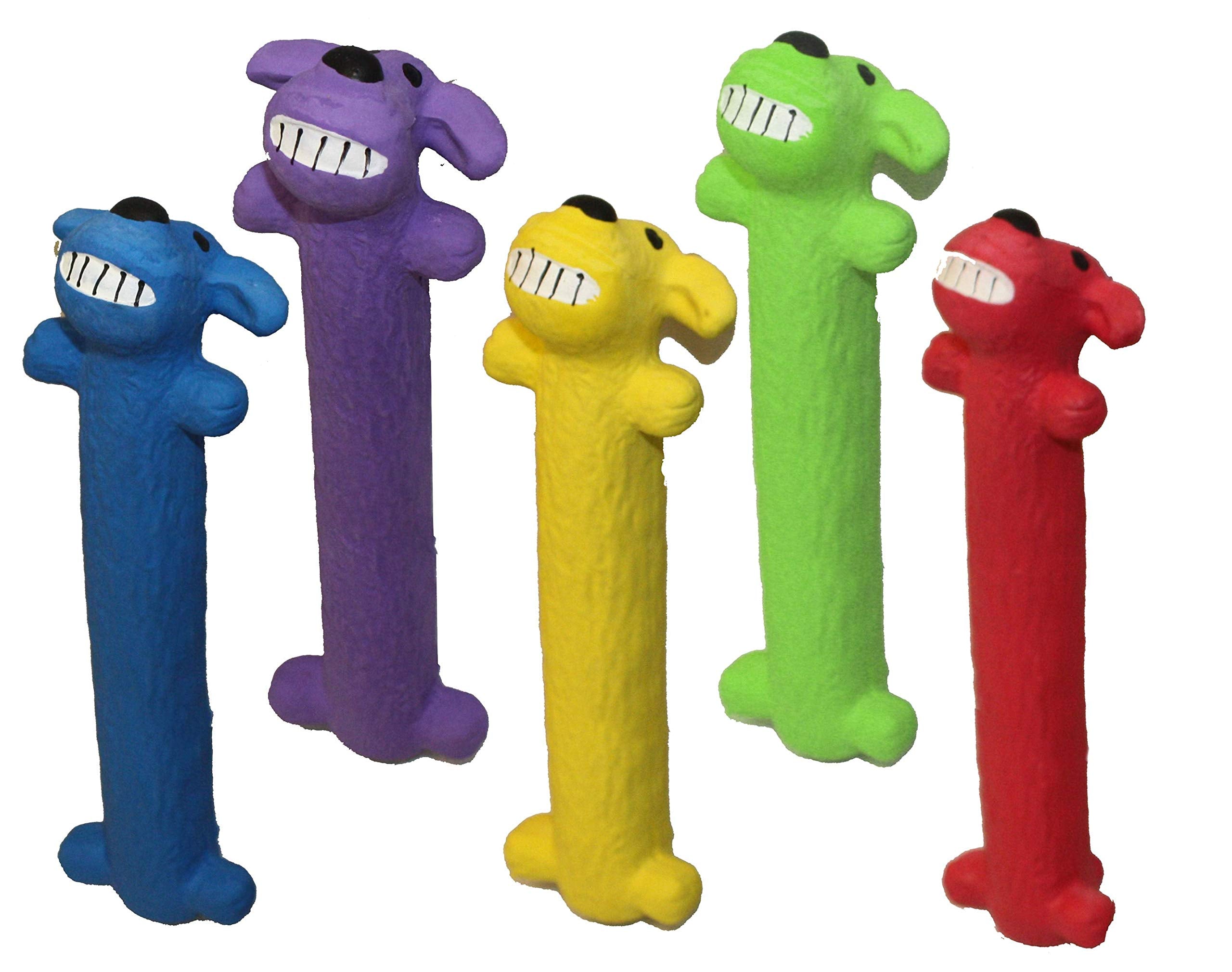 Multipet Loofa Latex Dog Toy Size:Pack Of 2 Color:Assorted, Small And Medium Breeds