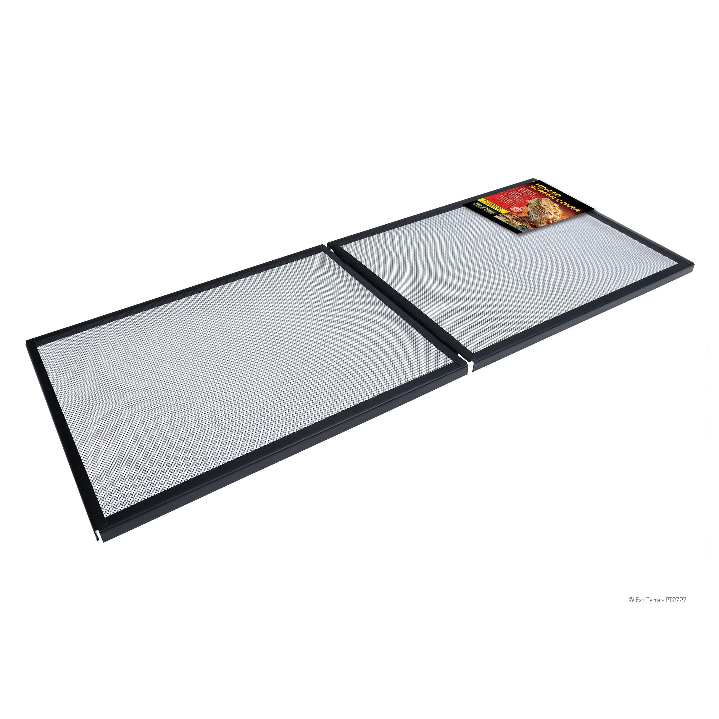 Exo Terra Hinged Screen Cover, 60 Breeder/75 Gallon – Easy Access, 18.75”X 48.75” Full Open, Durable Uv Ventilation