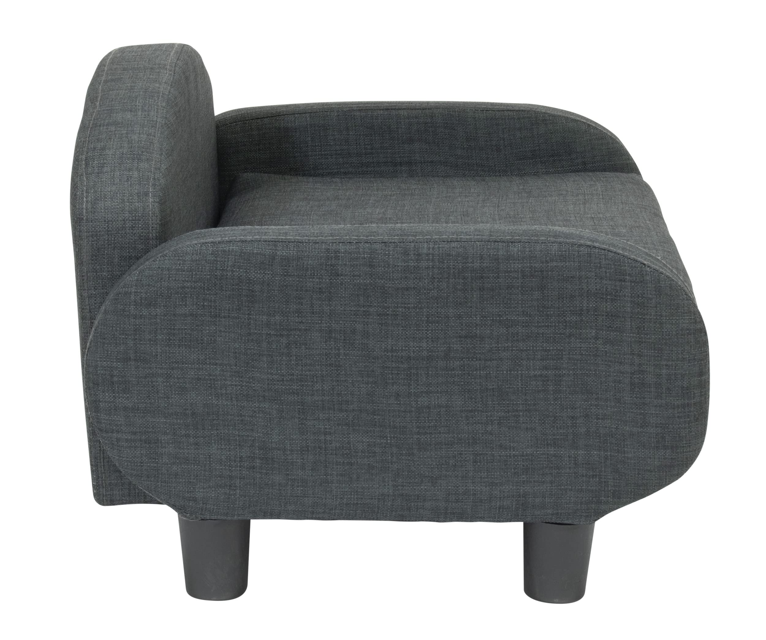 Paws & Purrs Modern Pet Sofa 31.5'' Wide Low Back Lounging Bed With Removable Mattress Cover In Espresso/Gray