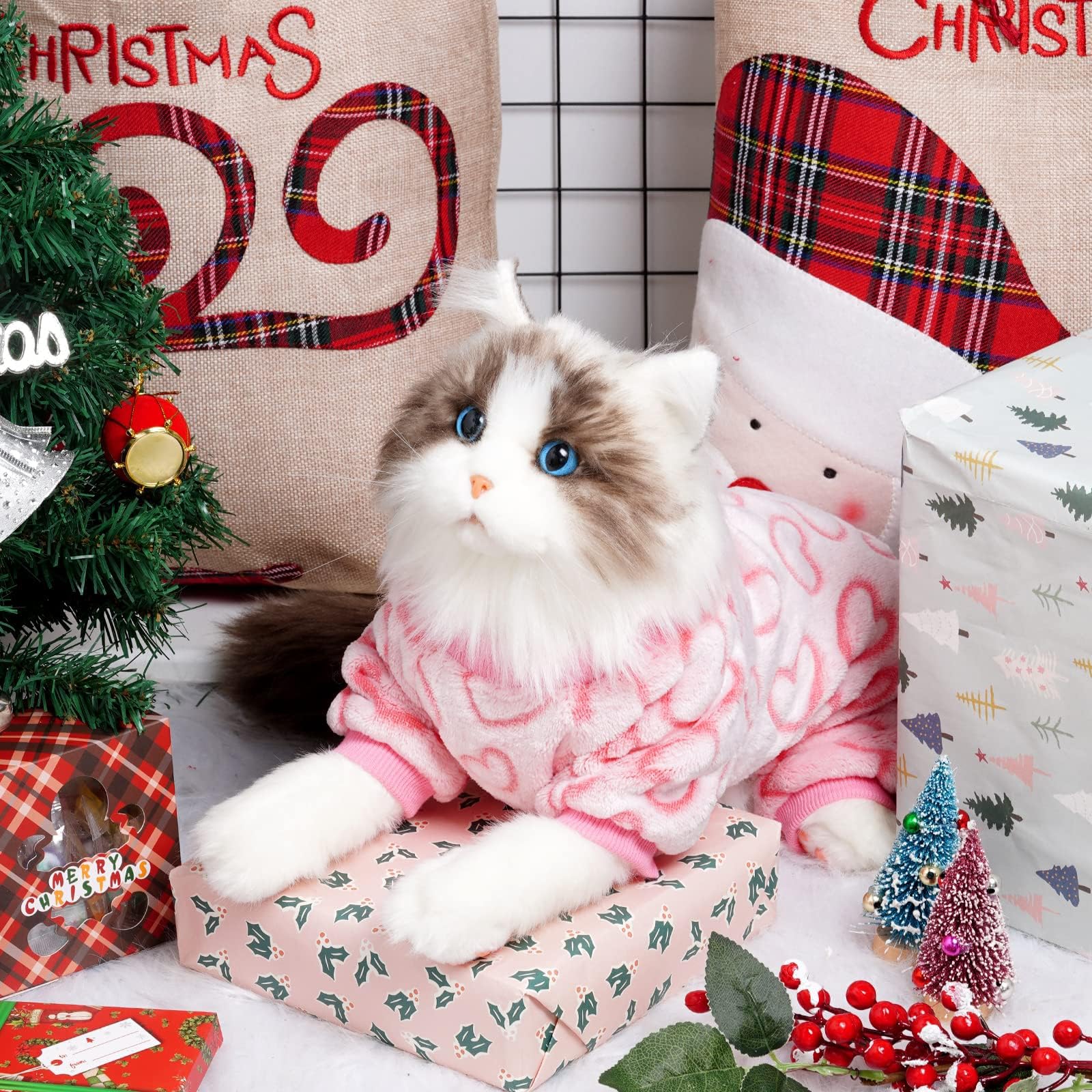 Dog Pajamas Fleece Dog Clothes Sweaters Small Dogs Pjs Heart Puppy Clothes Onesies Outfits Soft Puppy Pajamas For Small Medium D