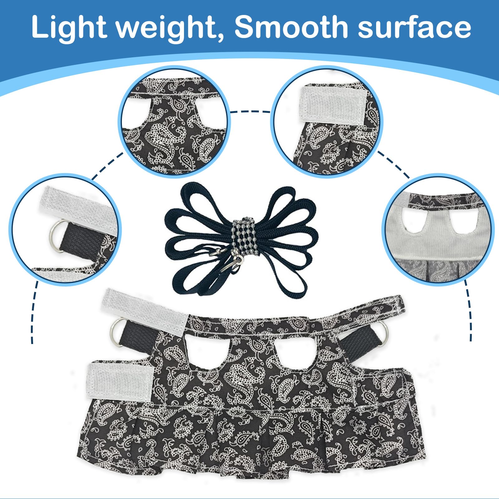 Guinea Pig Harness Skirt Clothes And Leash, Adjustable Hamster Ferret Harness And Leash Set, No Pull Walking Vest For Ferrets, C