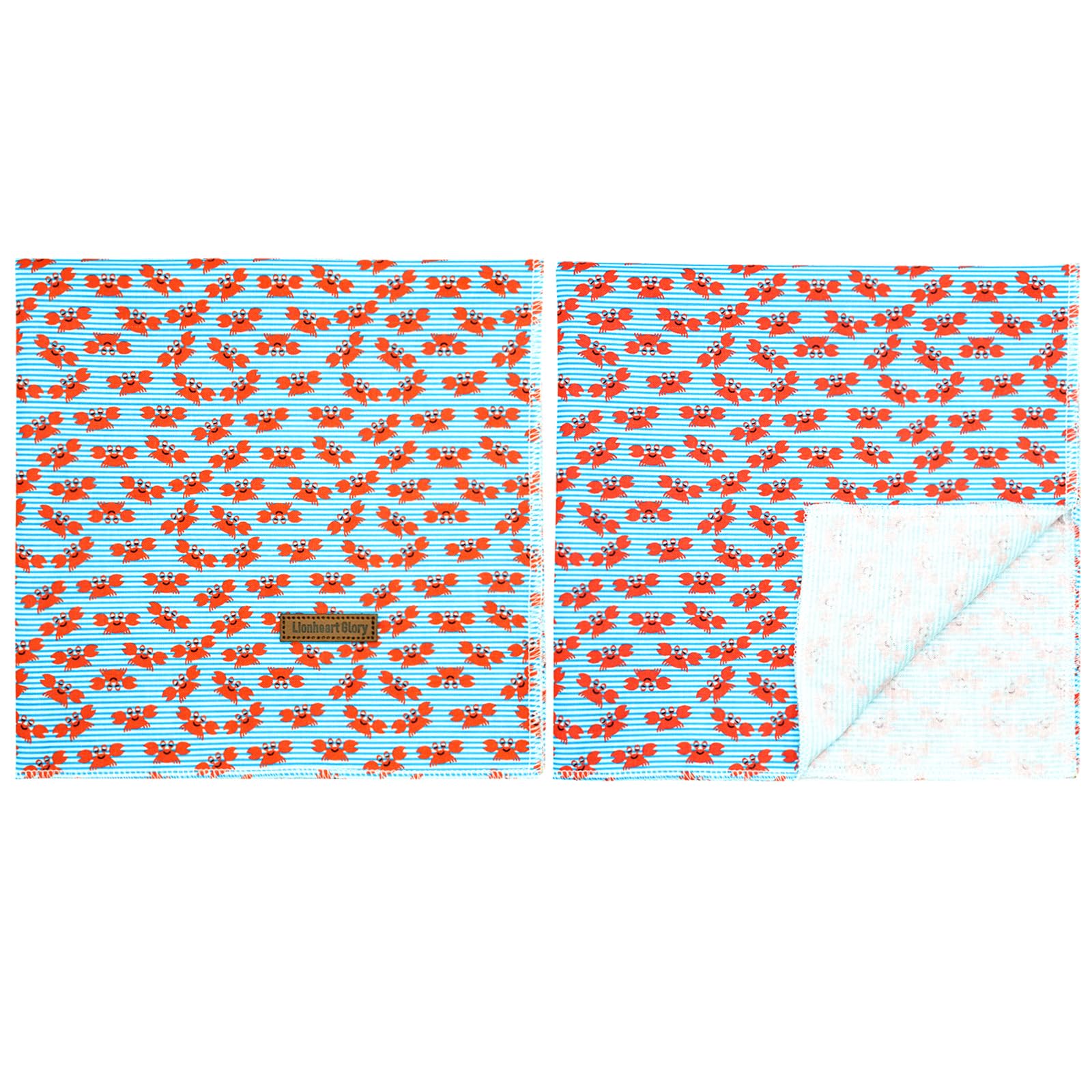 Lionheart Glory Blue Stripe Dog Bandana 1 Pack Washable Soft Dog Scarf, Square Adjustable Dog Bandanas For Small Medium Ogs, N:C