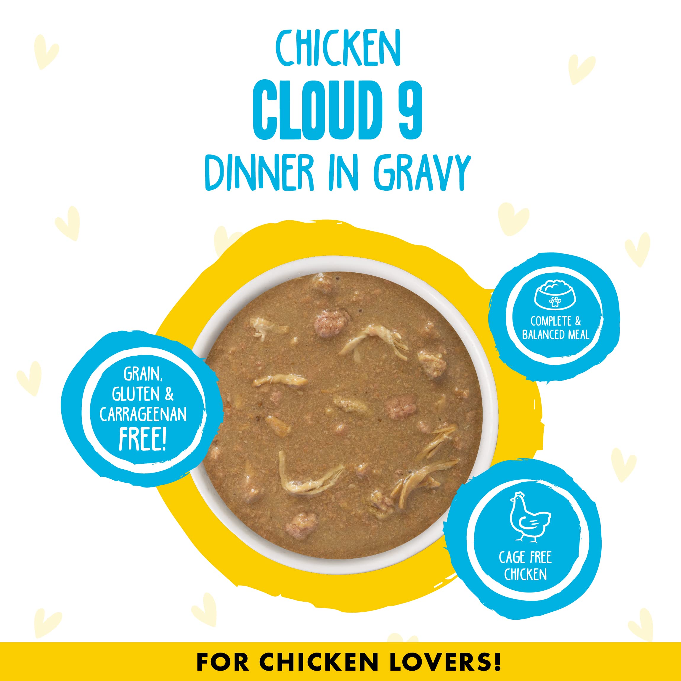 Weruva B.F.F. OMG - Best Feline Friend Oh My Gravy!, Chicken Cloud 9 with Chicken in Gravy, 2.8oz Can (Pack of 12)