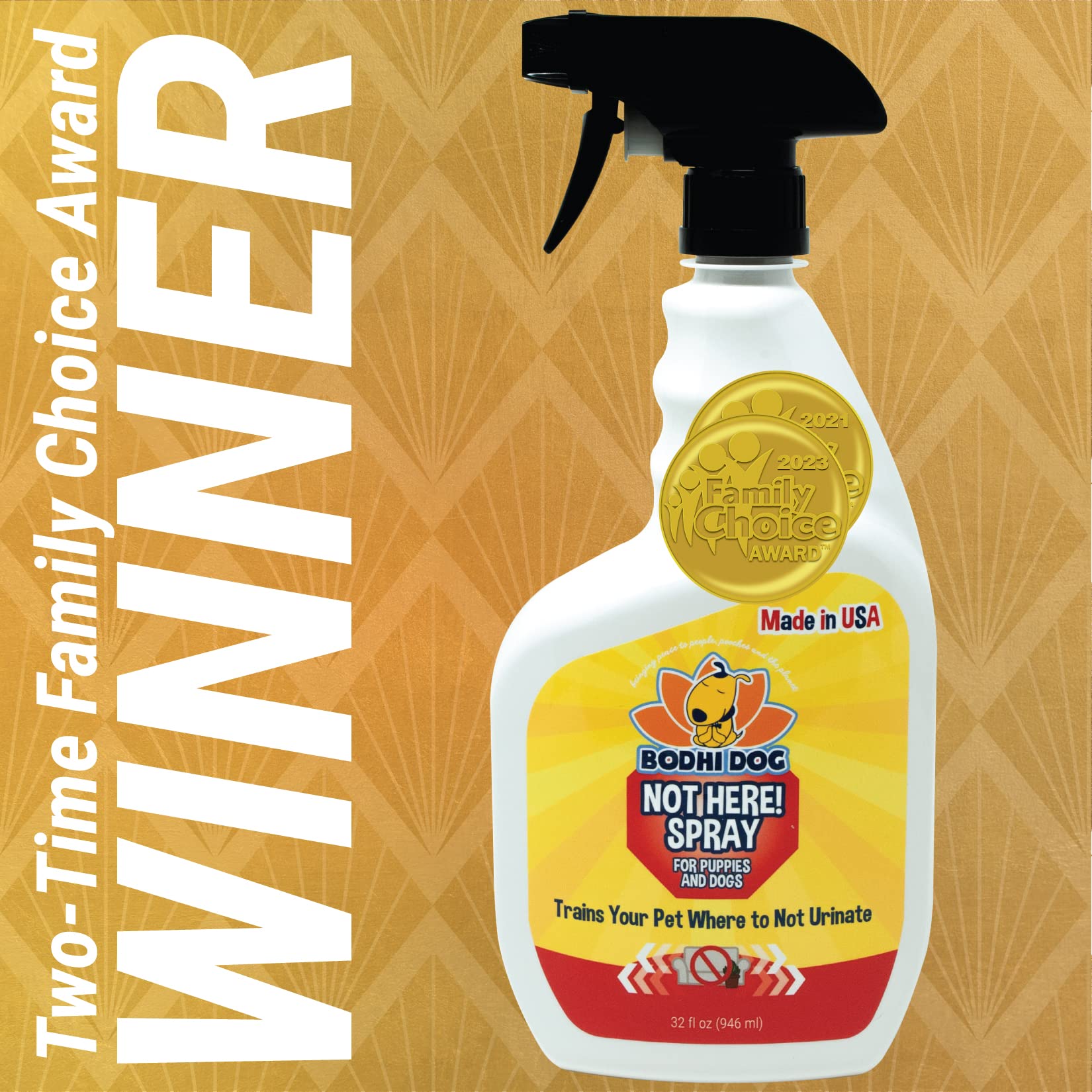 Bodhi Dog Not Here! Spray | Trains Your Pet Where Not to Urinate | Training Corrector for Puppies & Dogs | for Indoor & Outdoor