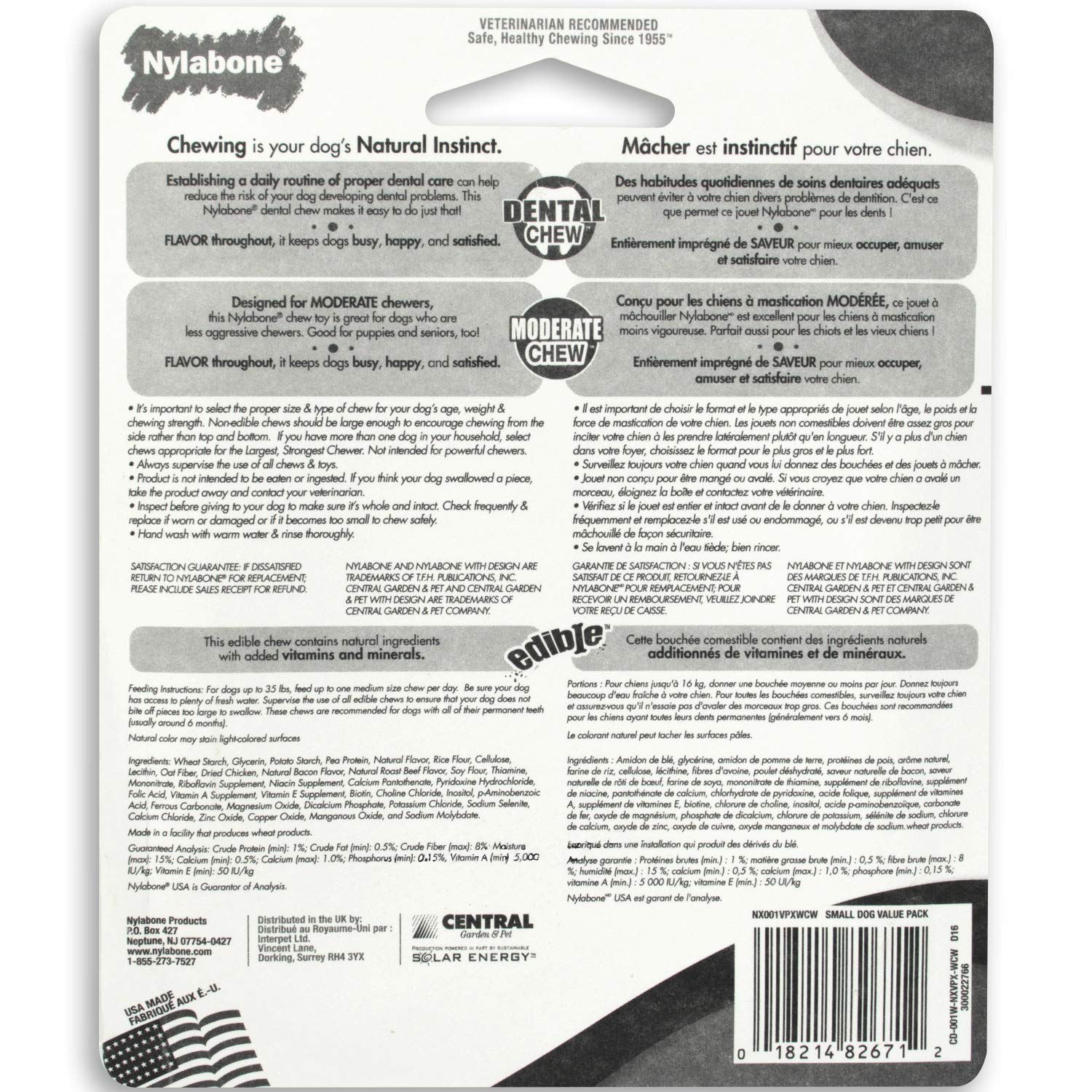 Nylabone Extra Small Dog Chew Toy Value - 3 Pack