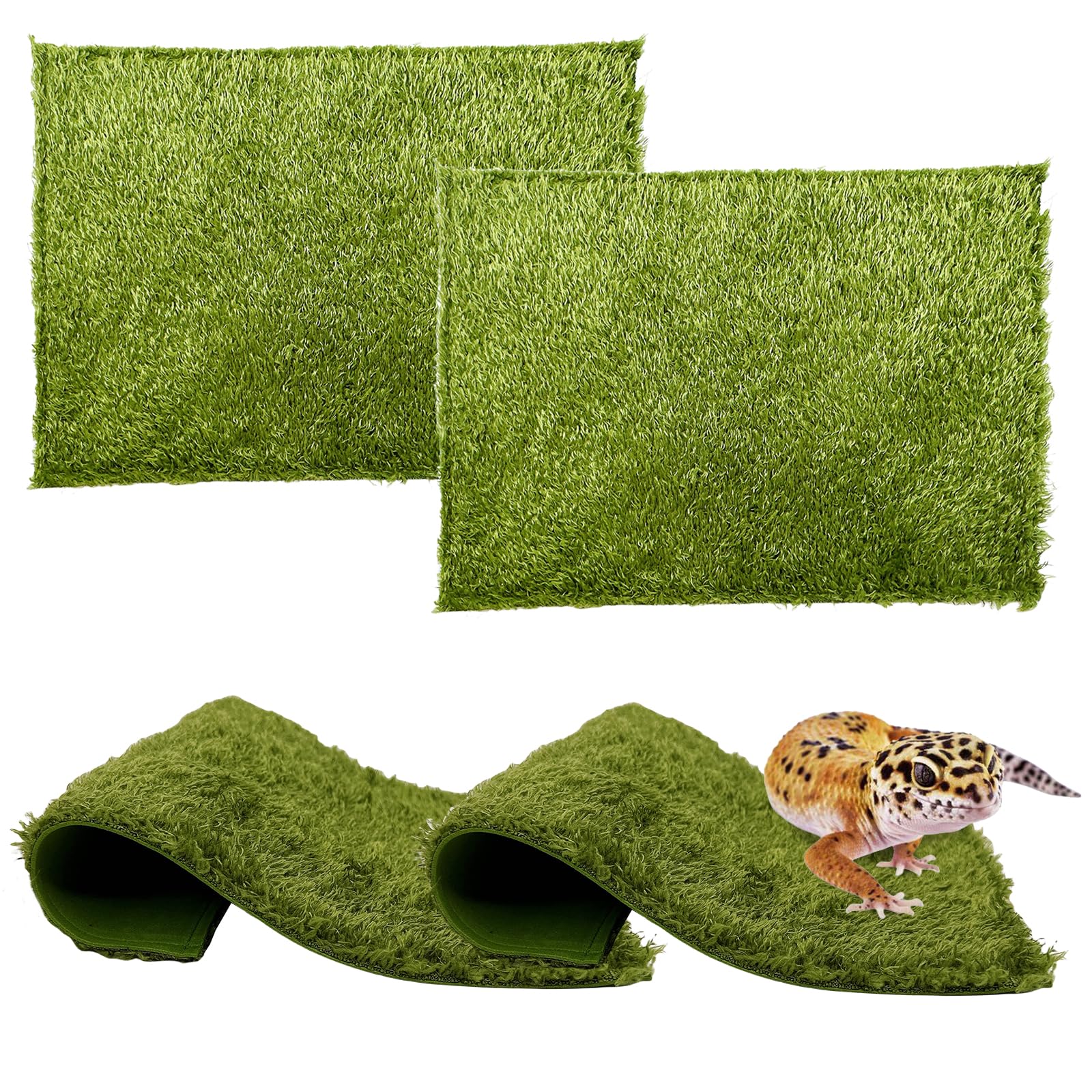 Kathson 4Pcs Reptile Carpet Terrarium Liner Tortoise Bedding Reptile Substrate Liner Mat Pet Cage Mats Supplies For Lizard Snake