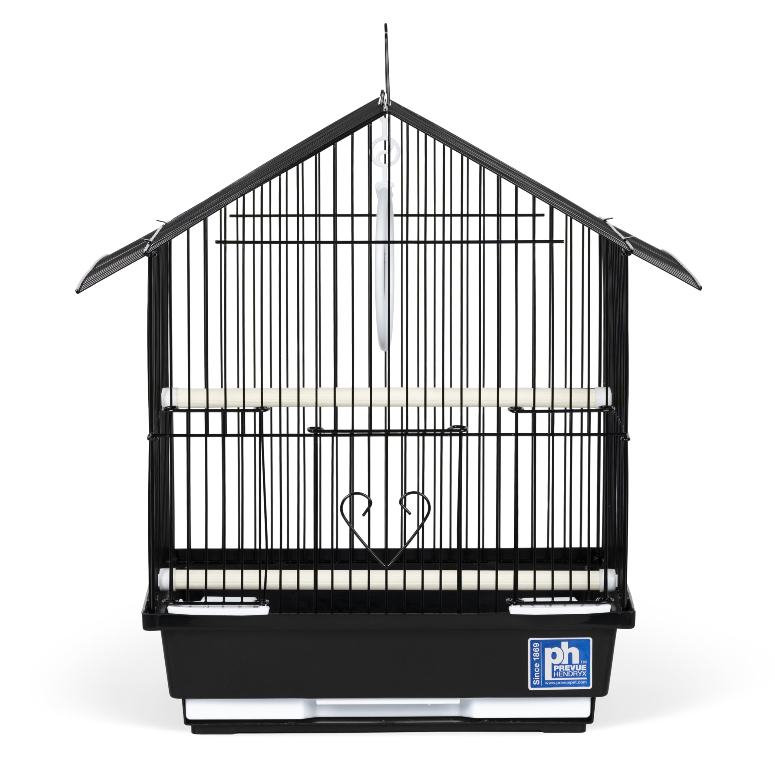 Prevue Pet Products Parakeet Manor Bird Cage with Handle for Home or Travel, Black