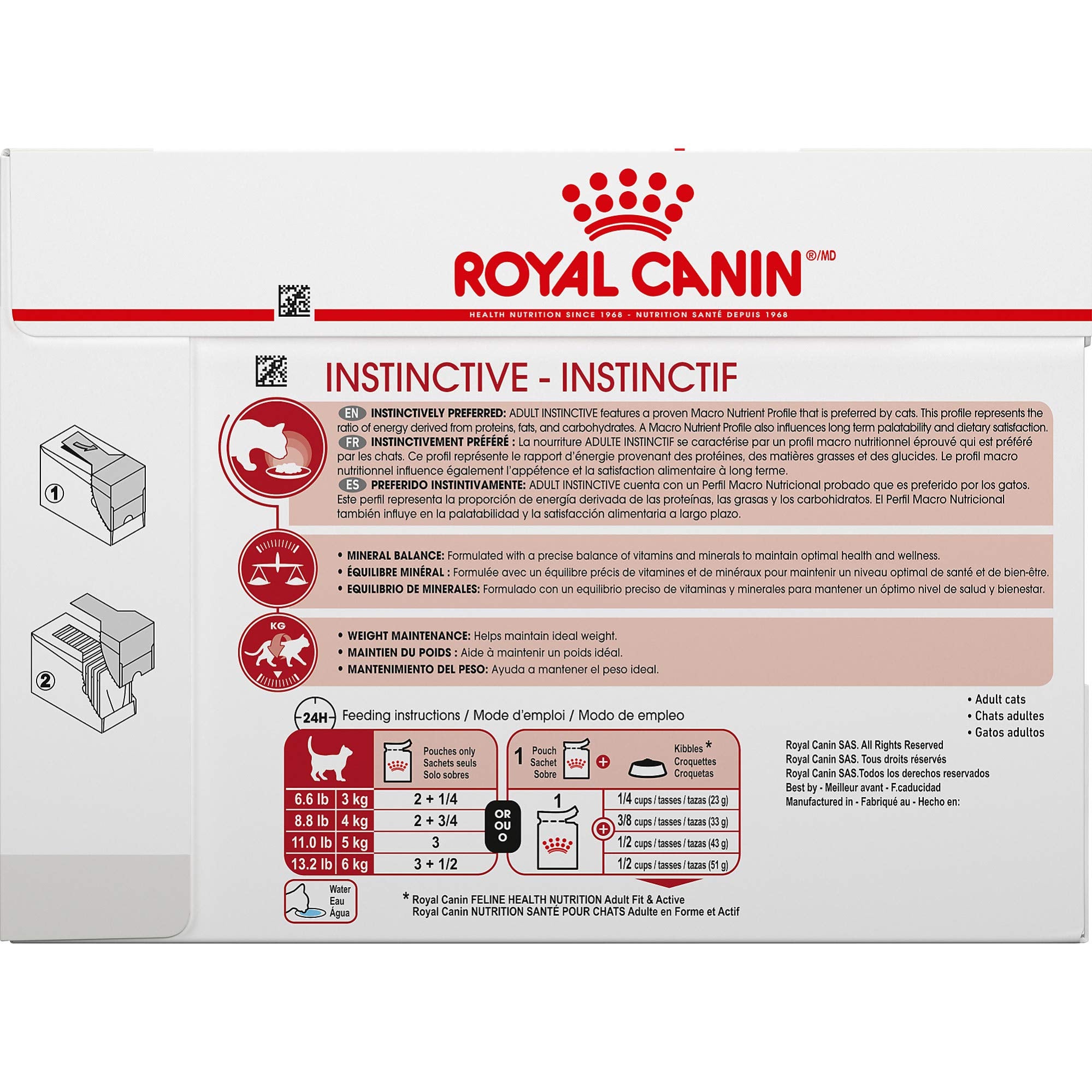 Royal Canin Feline Health Nutrition Adult Instinctive Adult Chunks in Gravy Cat Food, 3 oz (Pack of 12)