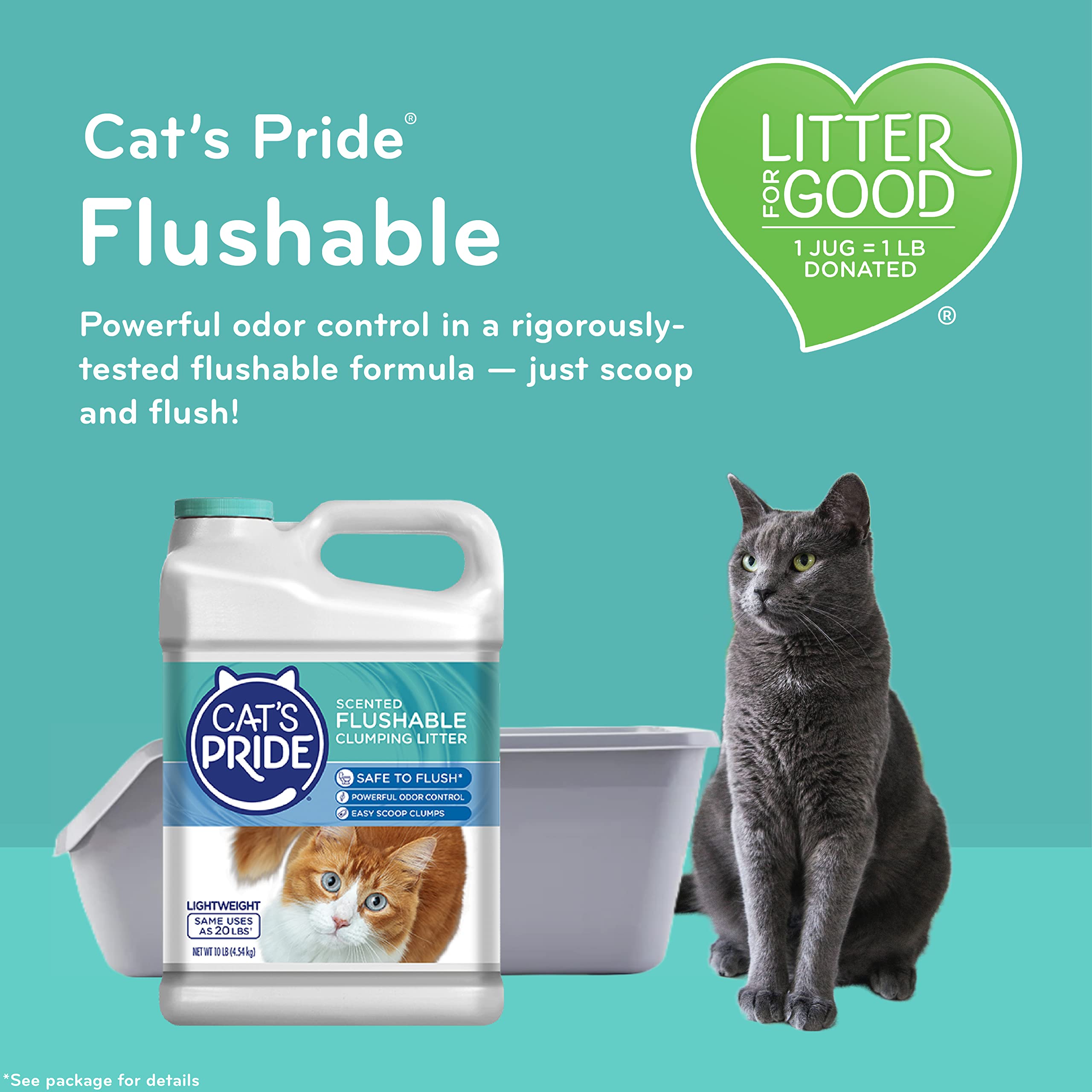 Cat'S Pride Lightweight Clumping Litter: Flushable - Powerful Odor Control - Scented, 10 Pounds