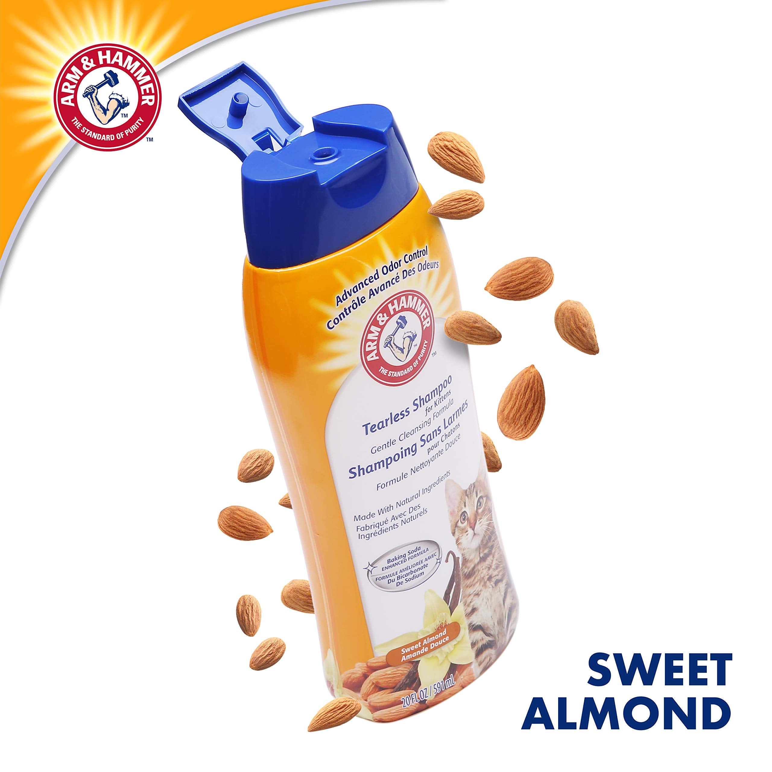 Arm & Hammer Tearless Kitten Shampoo For Catsnatural Cat Shampoo For Odor Control With Baking Soda, 20 Fl Oz Gentle Cleansing Ki