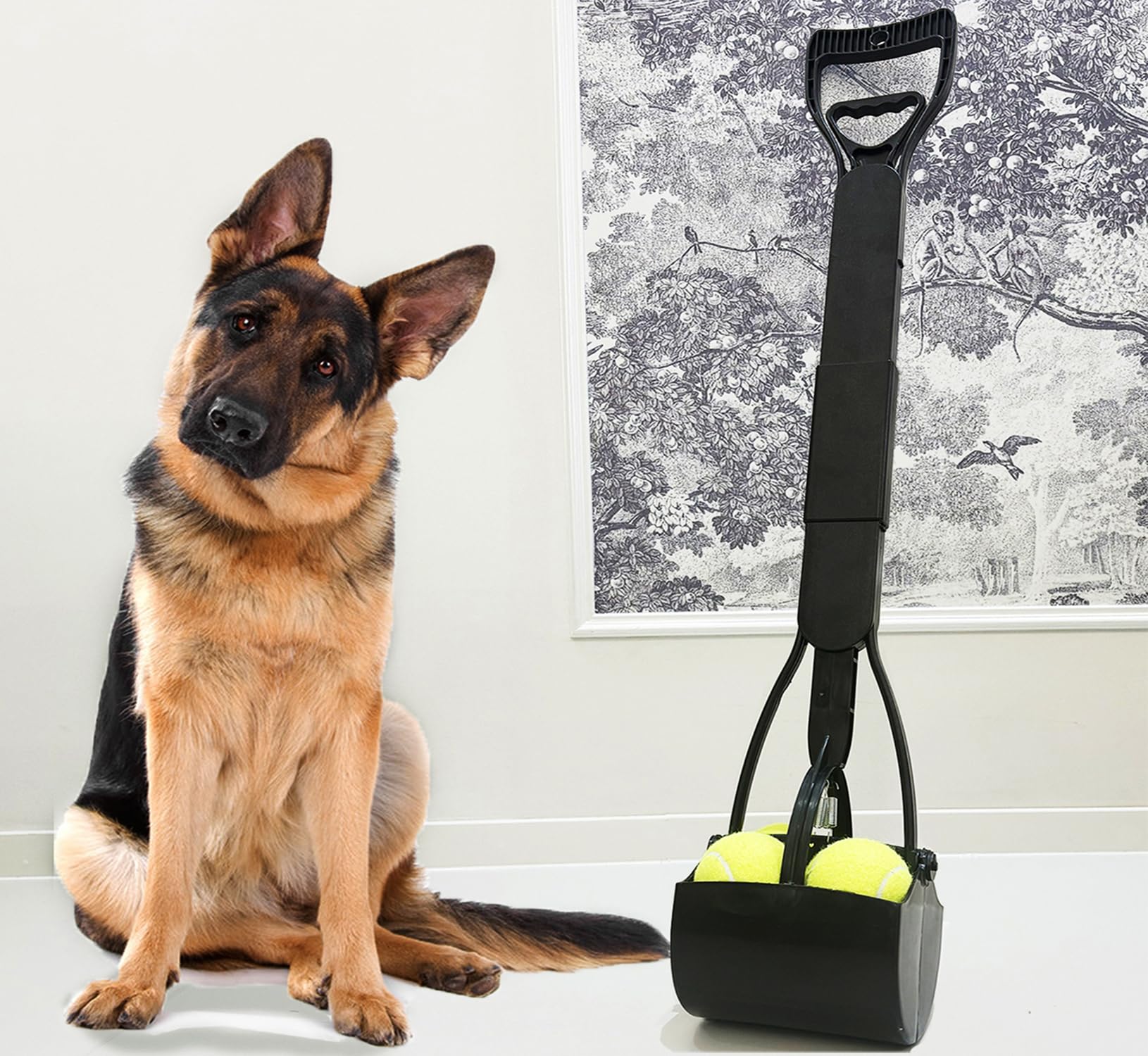Ienjoyed 32' Dog Pooper Scooper For Small Dog To Large Dog, Heavy Duty Dog Poop Scooper For Yard & Walks, Durable Double Spring