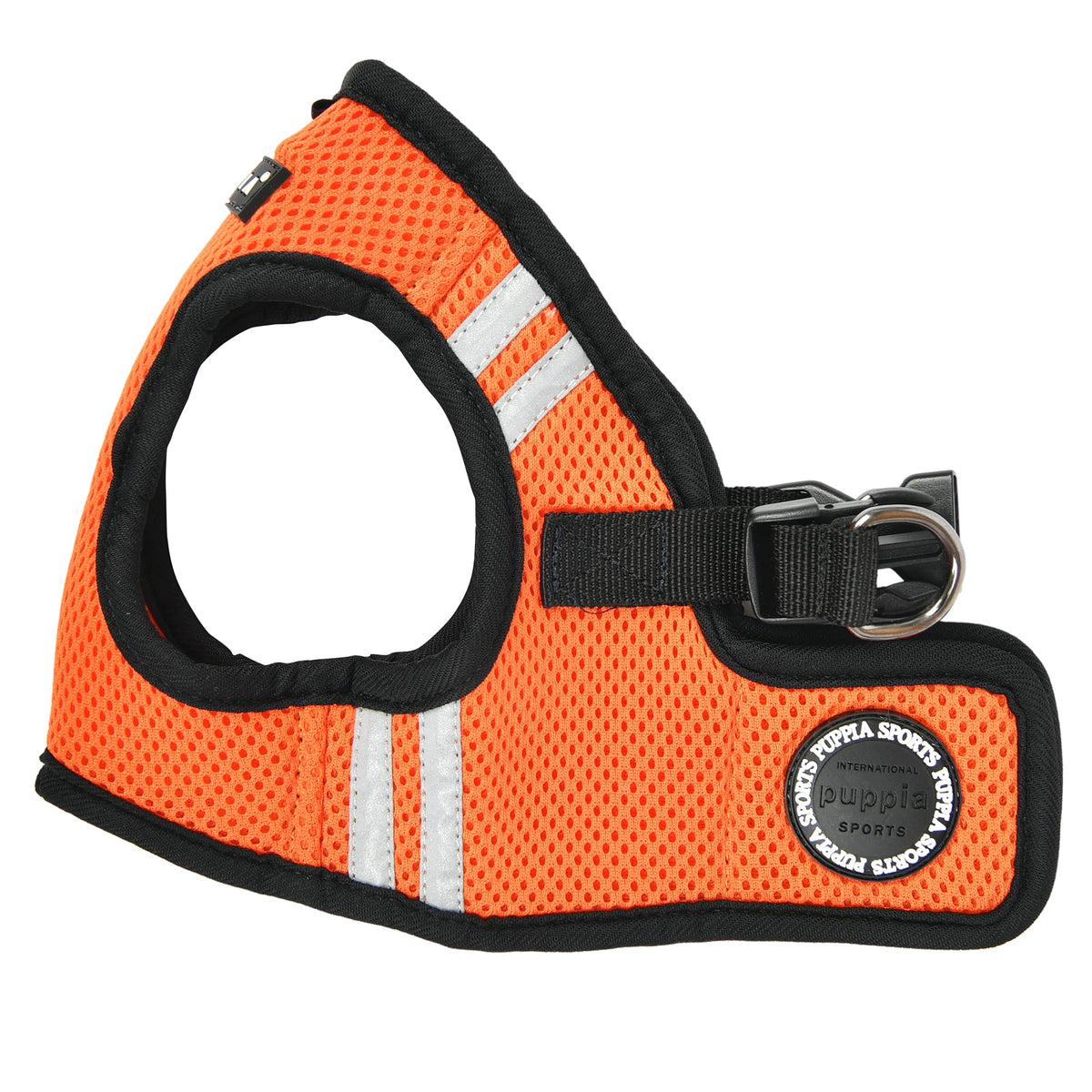 Puppia Soft Vest Dog Harness No Choke Step-In Reflective Triple Layered Breathable Mesh For Small And Medium Dog, Orange, X-Larg