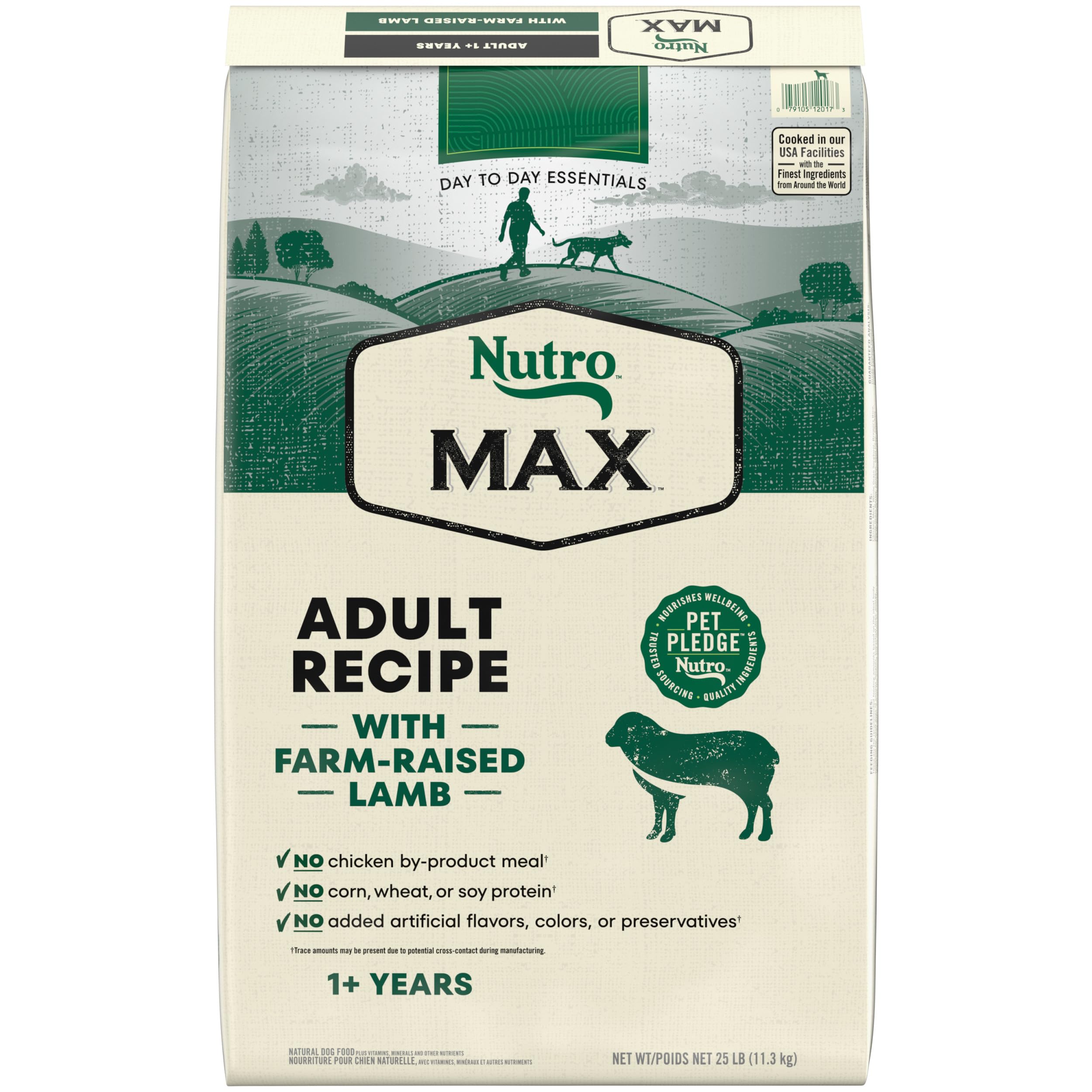 Nutro Max Adult Dry Dog Food with Lamb, 25 lb. Bag