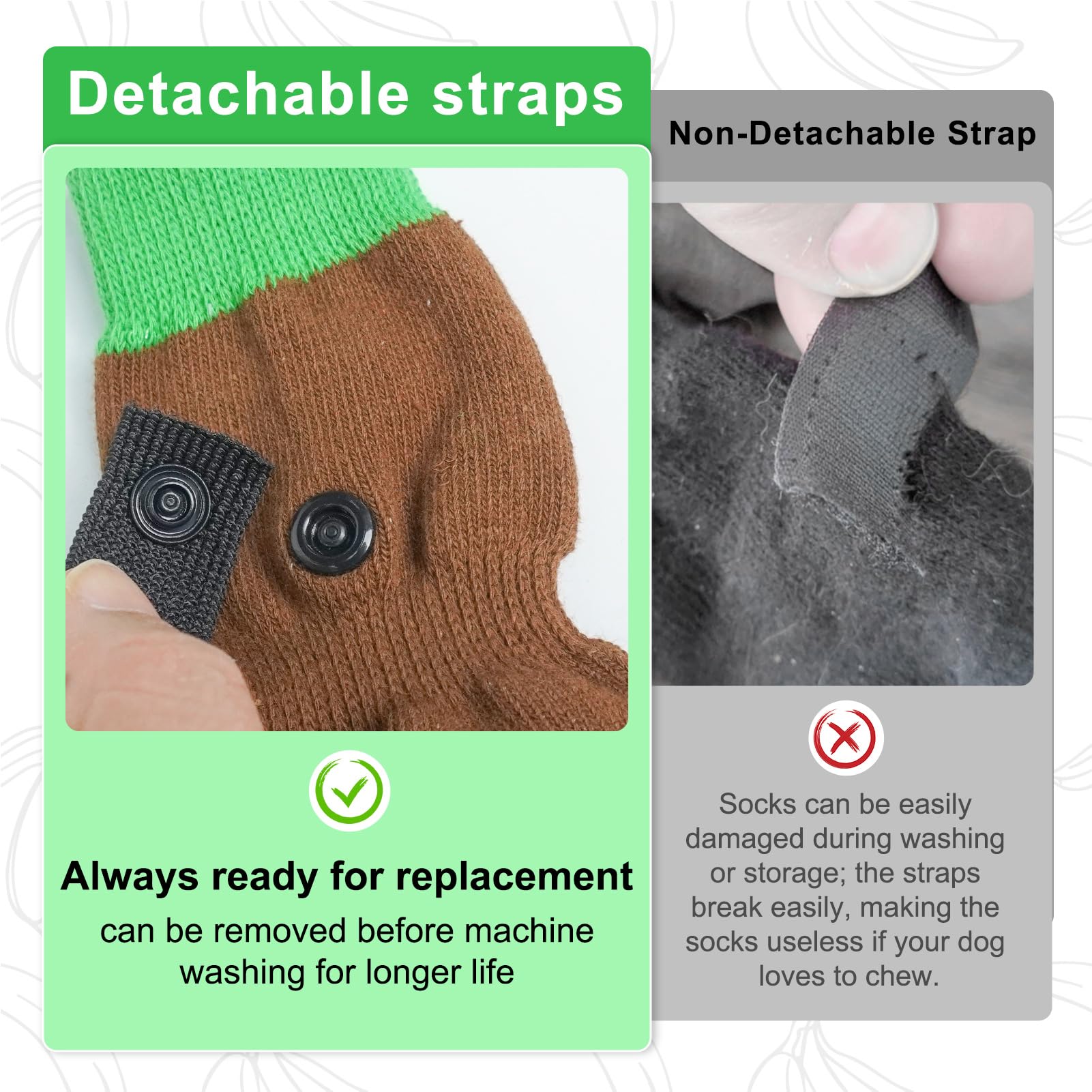 BEAUTYZOO Non-Slip Dog Socks to Prevent Licking Paws, Dog Shoes for Hot Pavement, Paw Protector Traction on Wood/Hardwood Floors