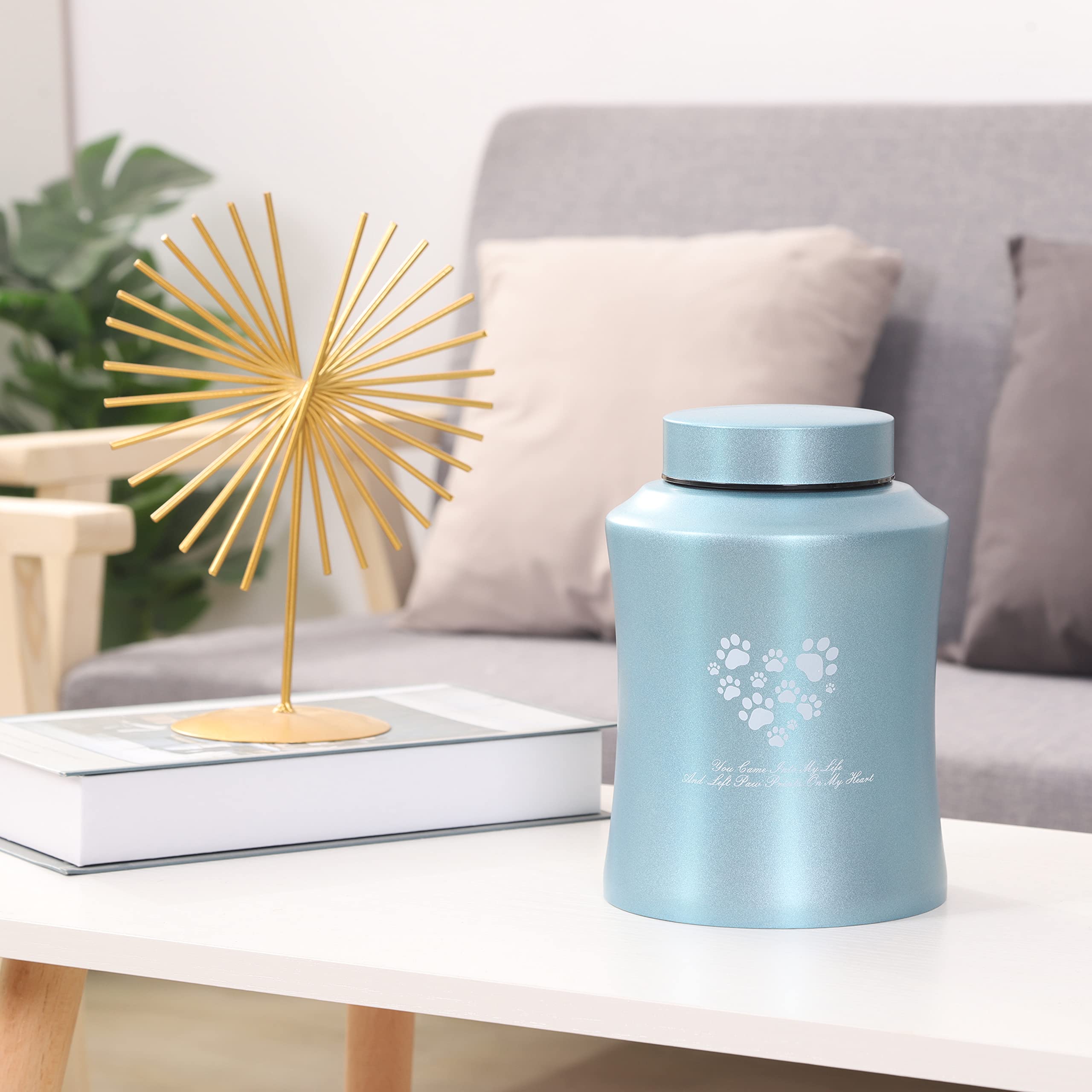 Stainlee Steel Pet Urns,Premium Urns For Dog And Cat Ashes,Paws Engraved Dog Urn For Ashes,Cat Creamtion Urn For Ashes,Pet Urn For Large Dog