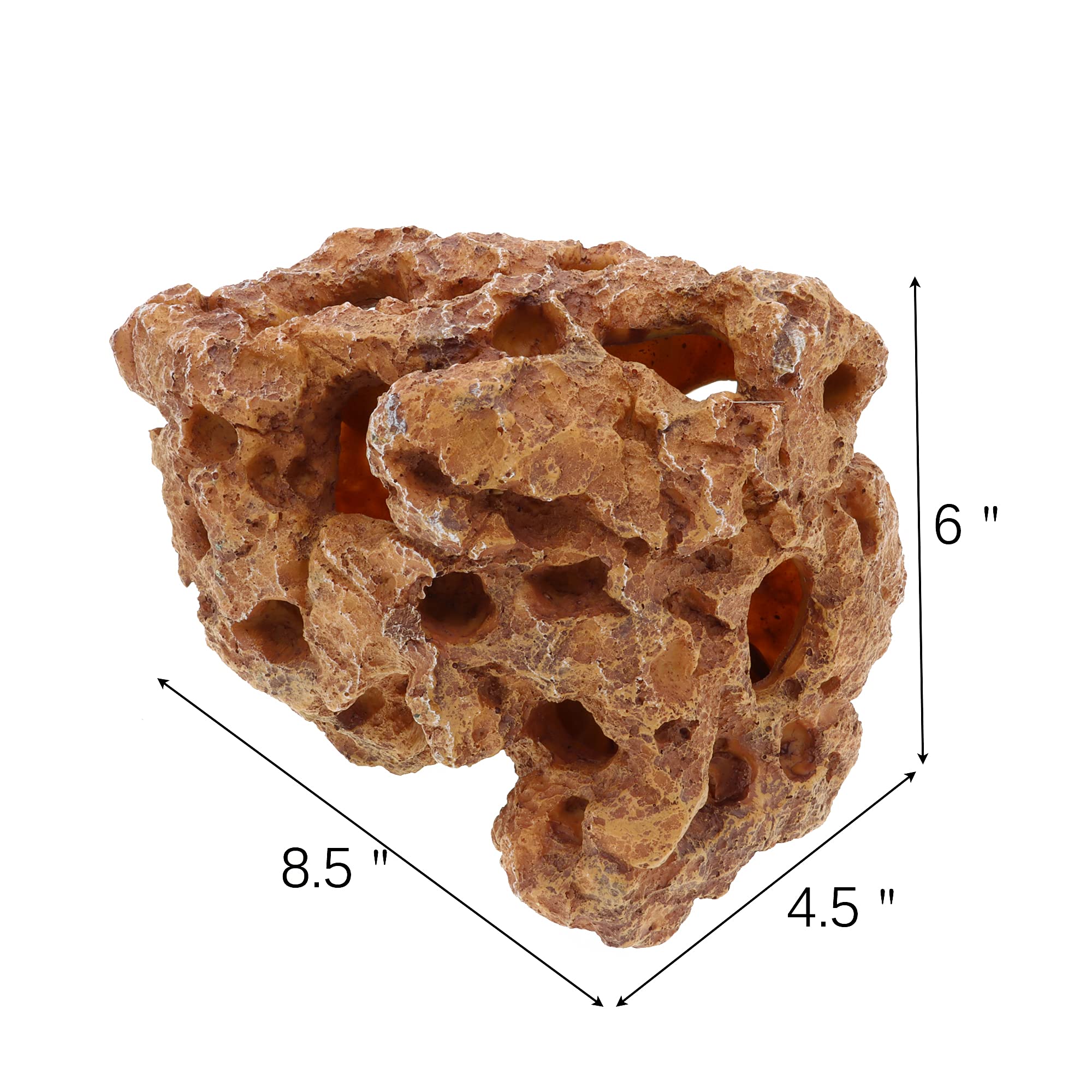 Alegi Large Aquarium Decorations Hideouts, Resin Aquarium Rock Mountain Hideaway Caves,Artificial Sea Coral Fish Tank Decoration