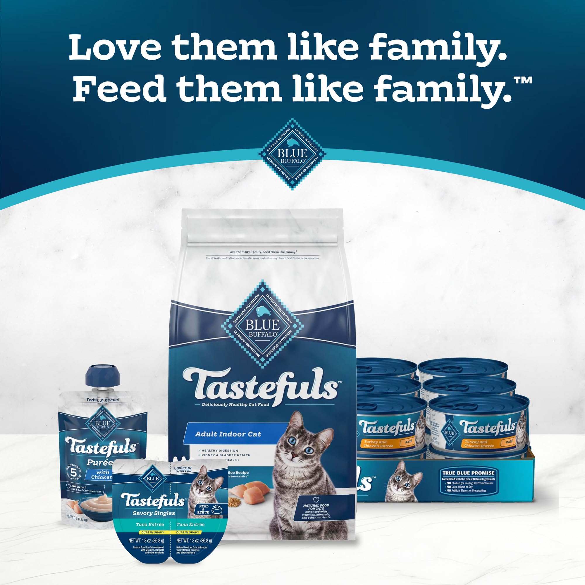 Blue Buffalo Tastefuls Natural Dry Food for Adult Indoor Cats, Chicken & Brown Rice Recipe, 10-lb. Bag
