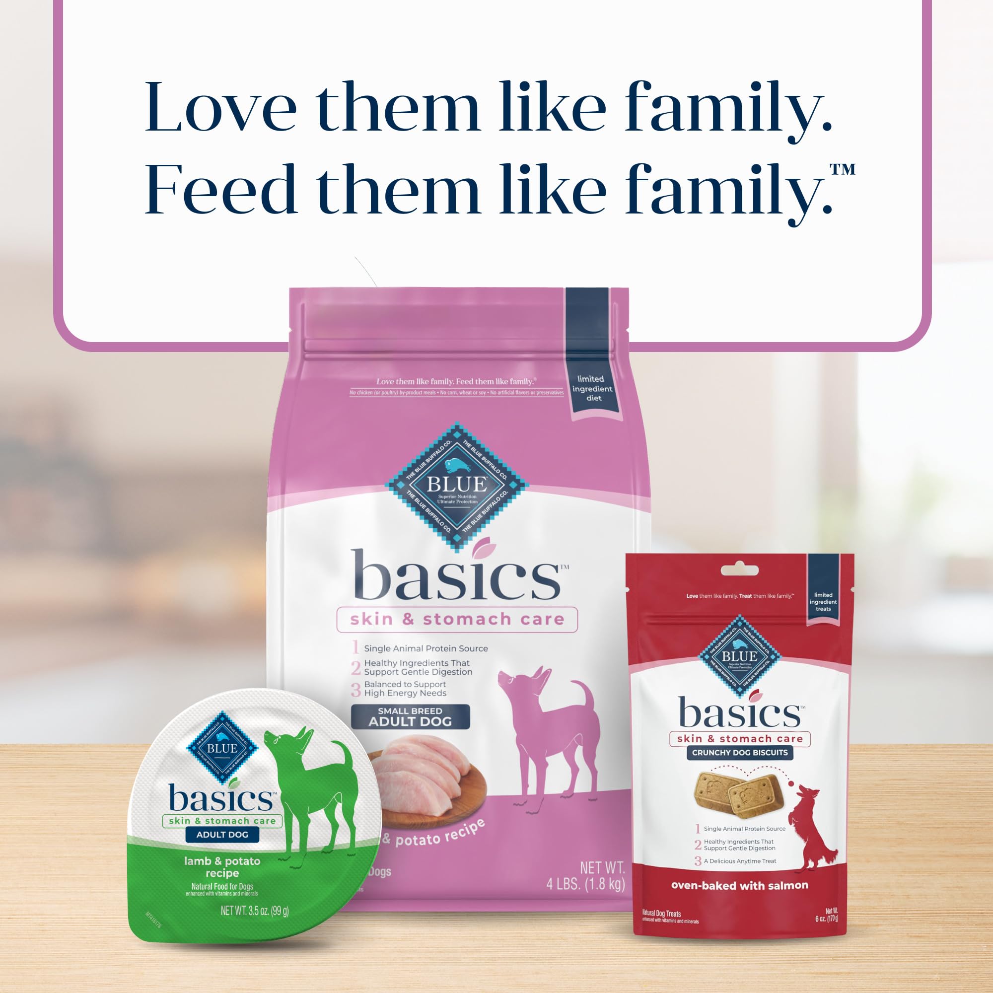Blue Buffalo Basics Small Breed Dry Dog Food, Turkey & Potato, 4-lb Bag, Limited Ingredient Diet for Skin & Stomach Care