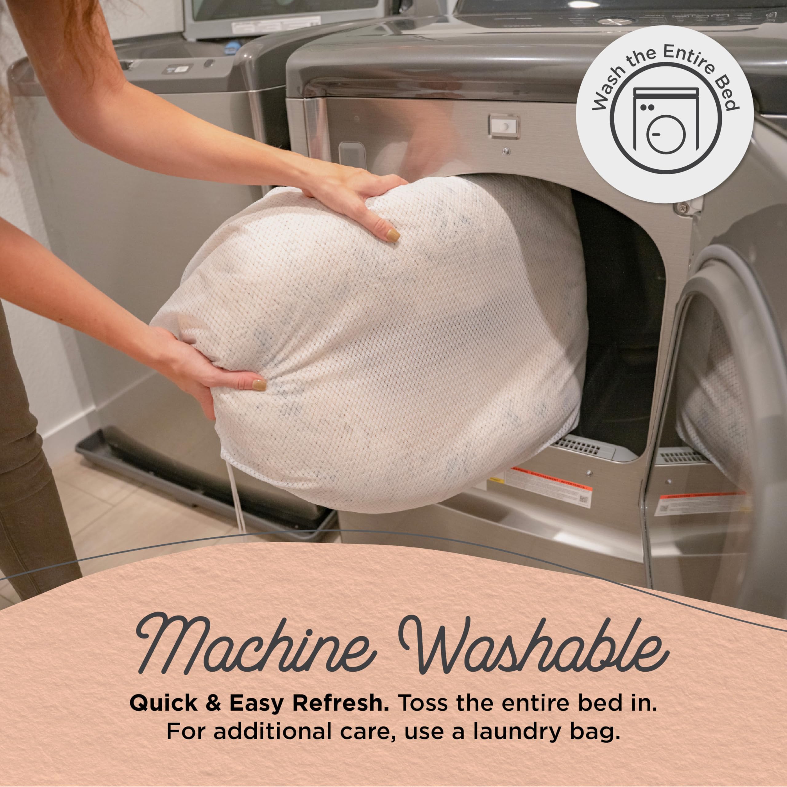 Best Friends By Sheri Original Calming Donut Dog And Cat Bed, Shag Faux Fur, Candy Pink, Small (23X23) - Helps Provide Anxiety R