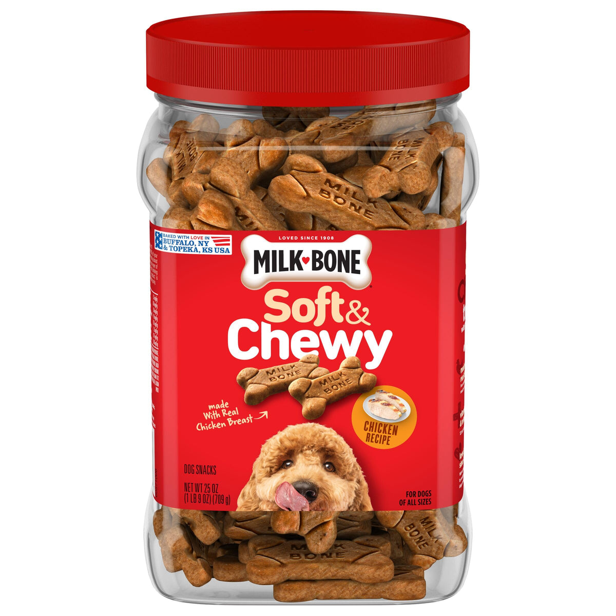 Milk-Bone Soft & Chewy Chicken Recipe Dog Treats, 25 Ounces (1 Count)