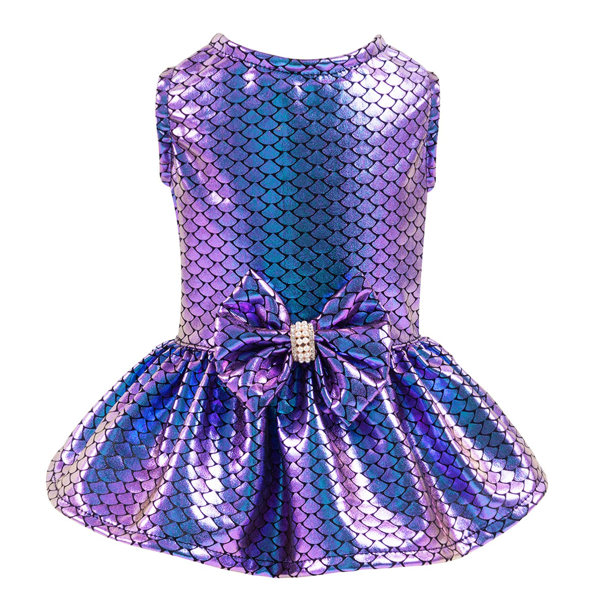 Cutebone Dog Dresses Bling Mermaid Summer Puppy Clothes For Small Dogs Girl Sequins Skirt Dd10Xs