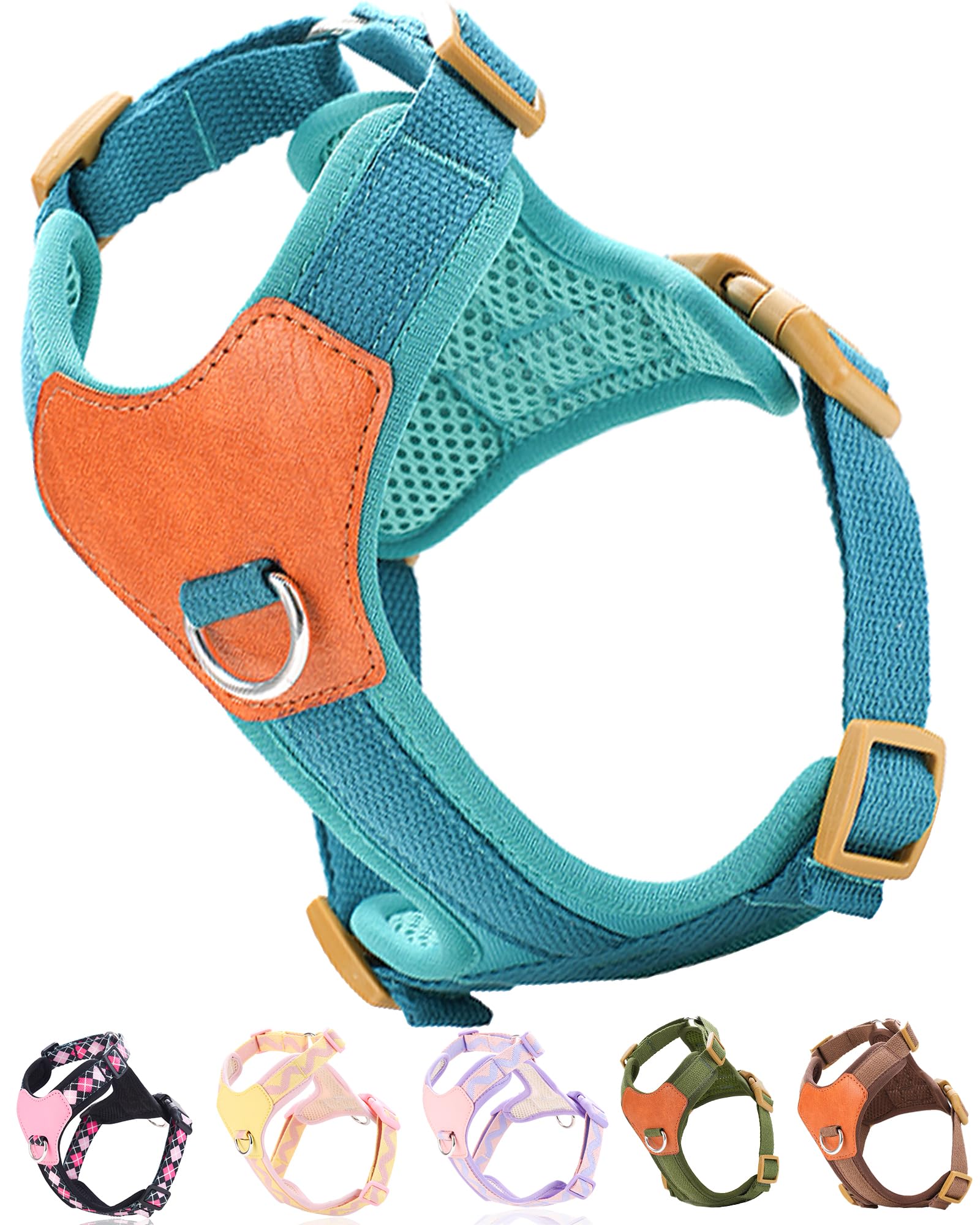 Blue Small Dog Harness For Small Dogs, No Pull Dog Harness With 2 Leash Clips, Puppy Harness, Dog Vest Harness (Blue, S)