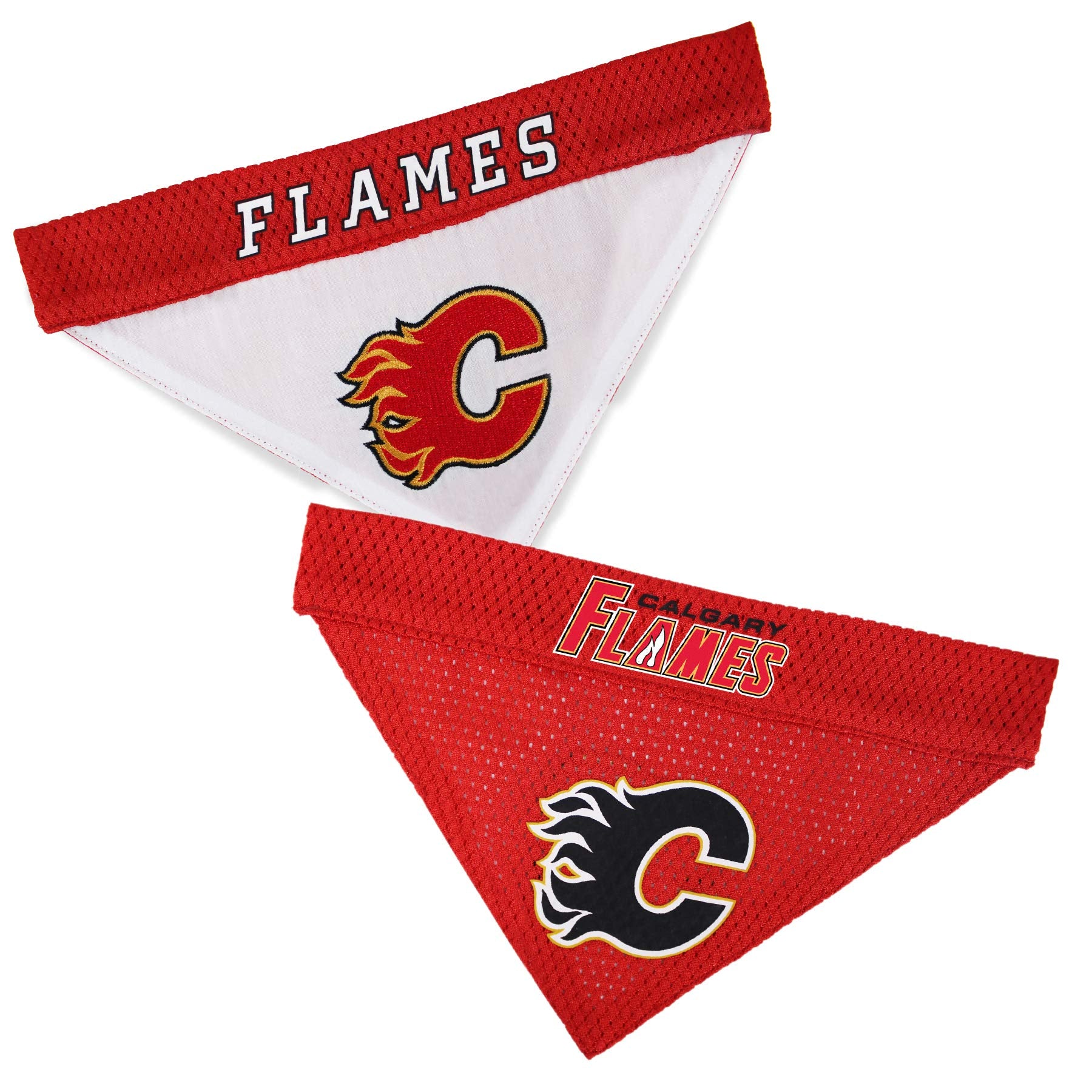Pets First Nhl Calgary Flames Bandana For Dogs & Cats, Large/X-Large. - Cute & Stylish Bandana! The Perfect Hockey Fan Scarf Ban