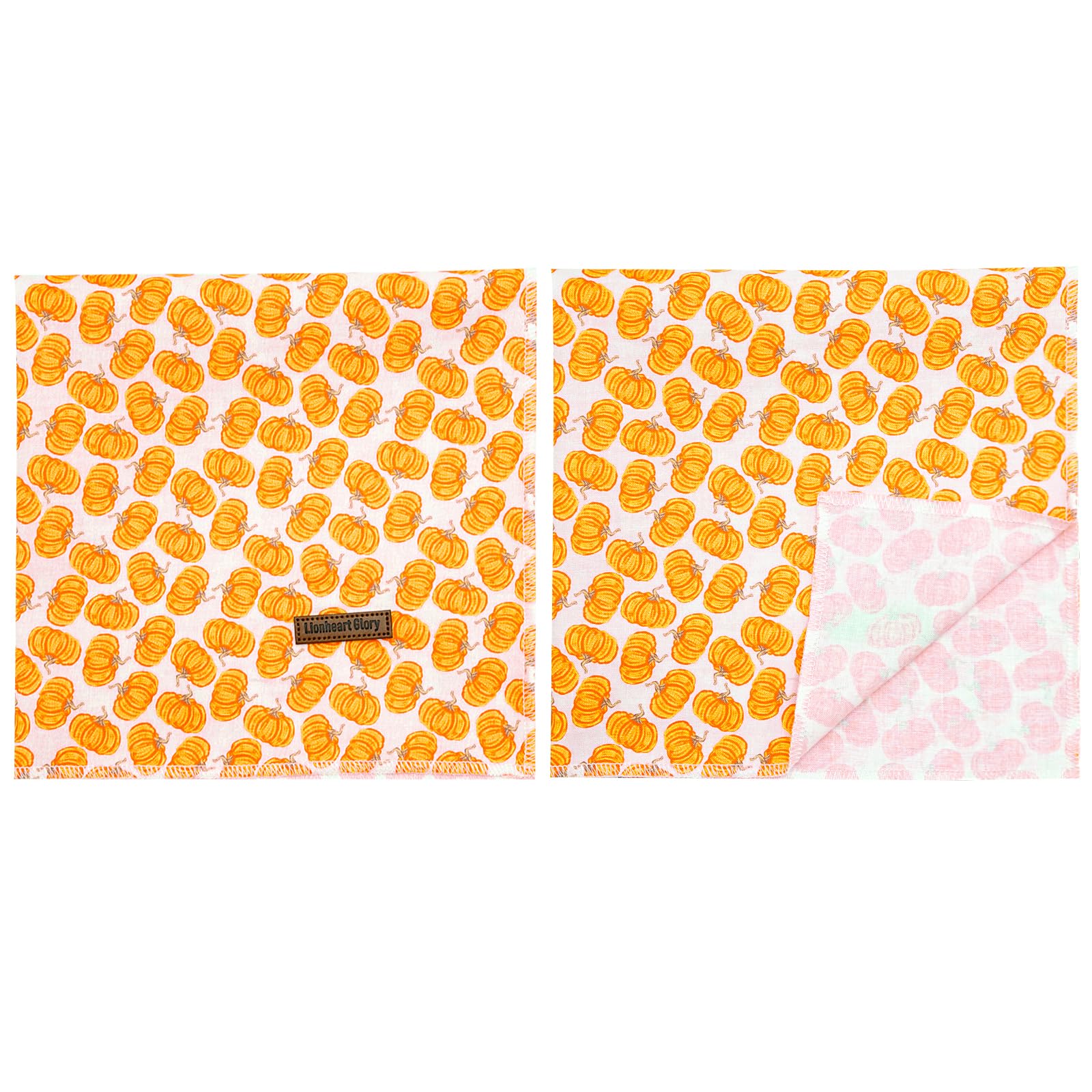 Lionheart Glory Fall Dog Bandana - Halloween Pumpkin Washable Soft Dog Scarf Adjustable For Small Dogs