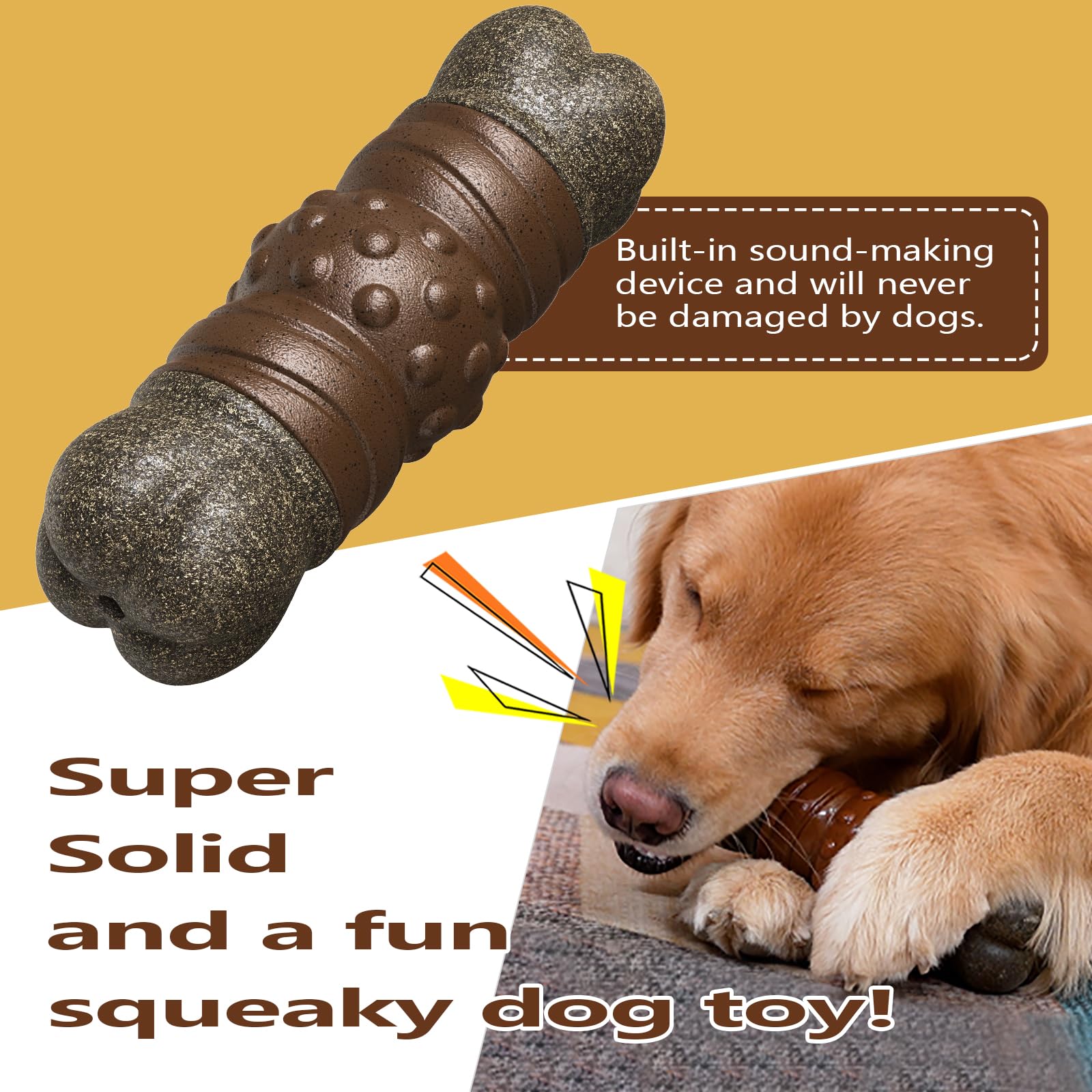 Punkykom Dog Squeak Toys For Aggressive Chewers,Cleaning Teeth,Toy Bone Chew Toy,Relieving Boredom, Interacting For Large And Me