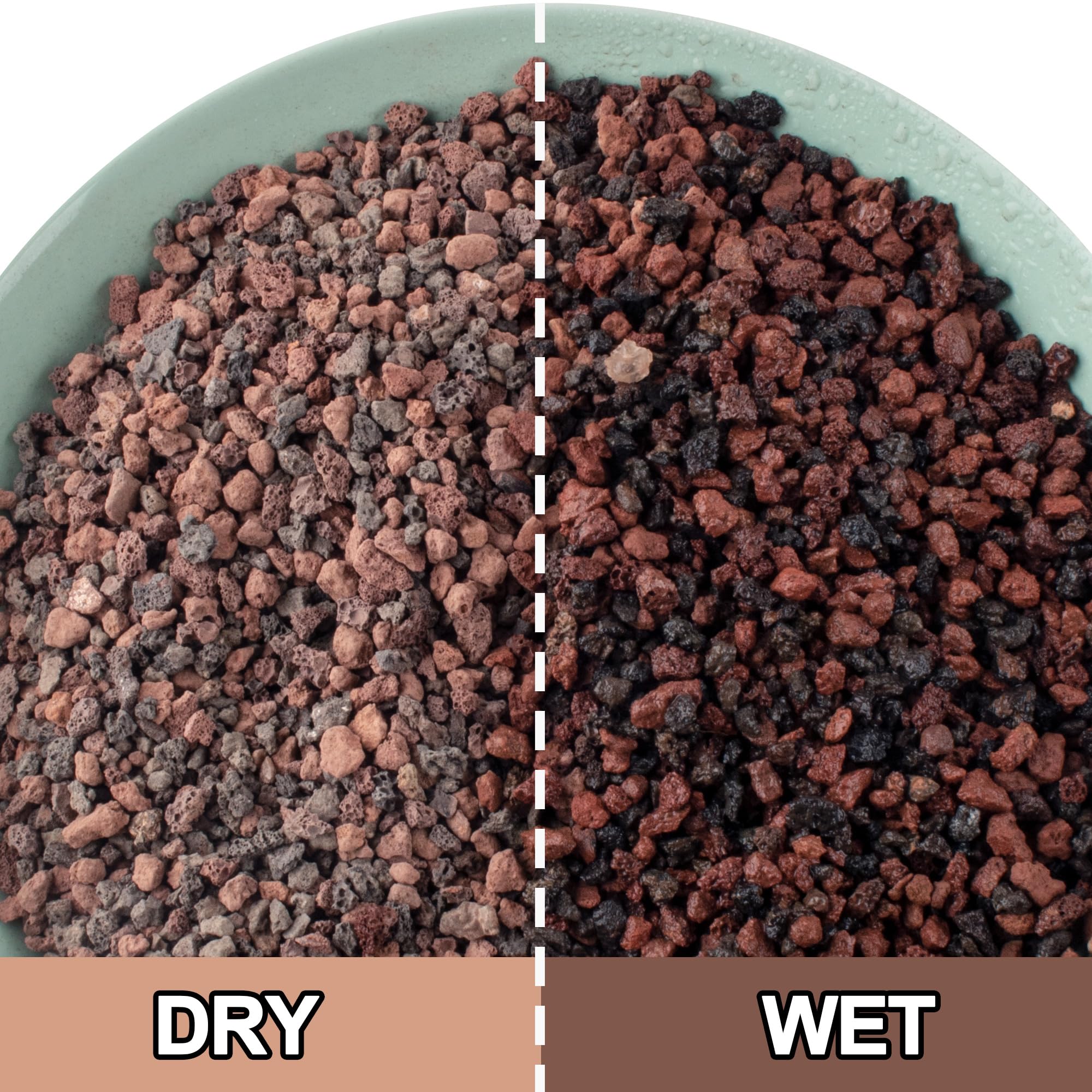 CJGQ 18lb Mix Lava Rocks for Plants - Horticultural Volcanic Rock Gravel for Landscaping, Succulents, Bonsai, Vase Fillers, Terr