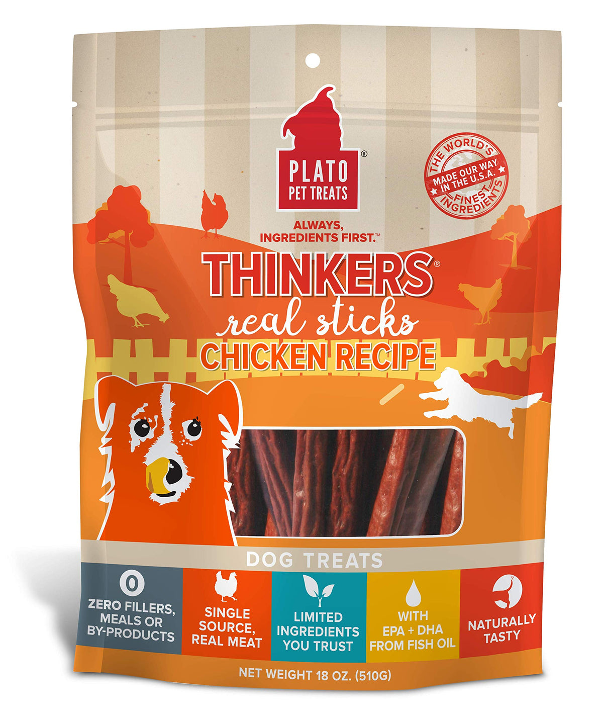 Plato Thinkers Chicken 18Oz, Natural (850002221565)