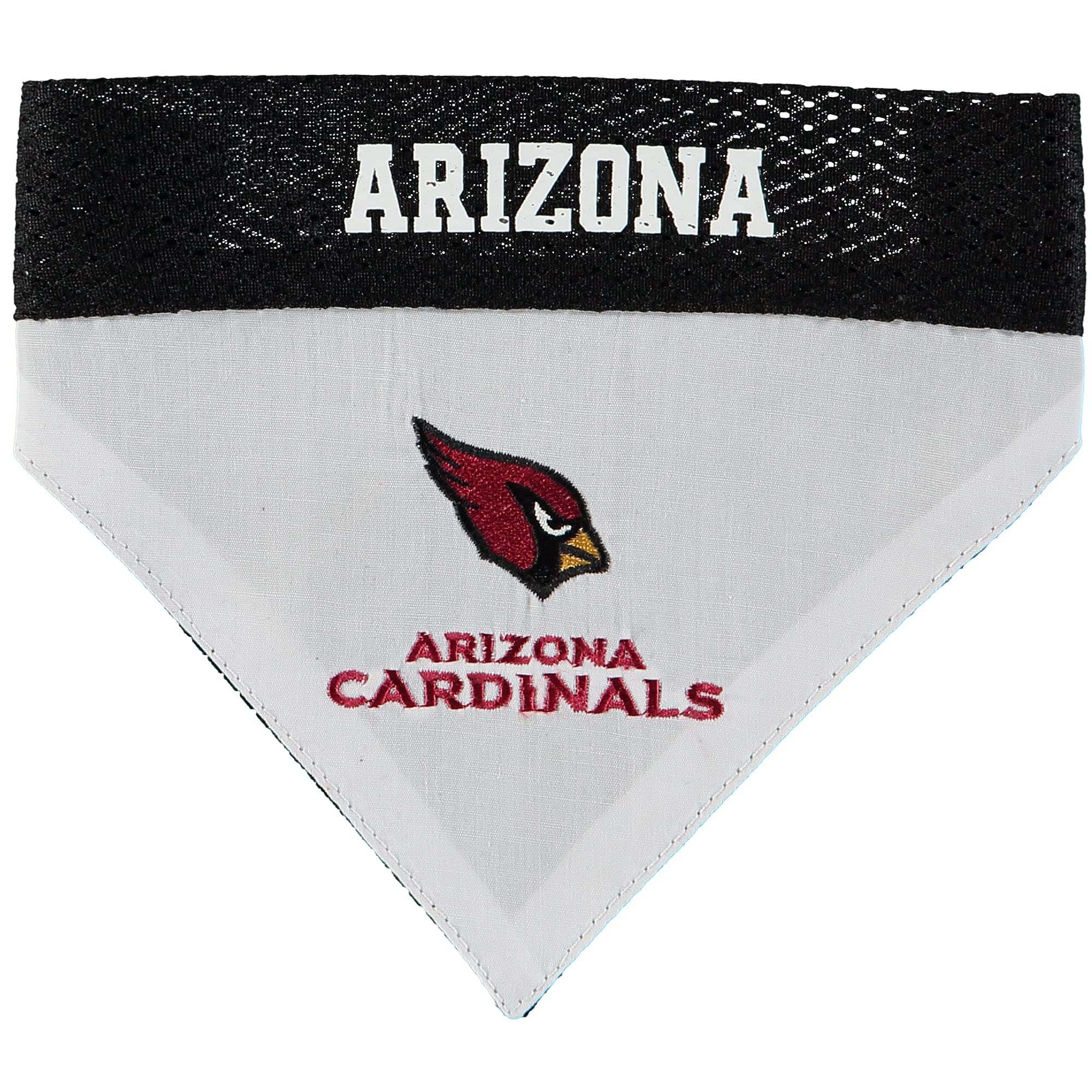 Pets First NFL DOG BANDANA - ARIZONA CARDINALS REVERSIBLE PET BANDANA. 2 Sided Sports Bandana with a PREMIUM Embroidery TEAM LOG