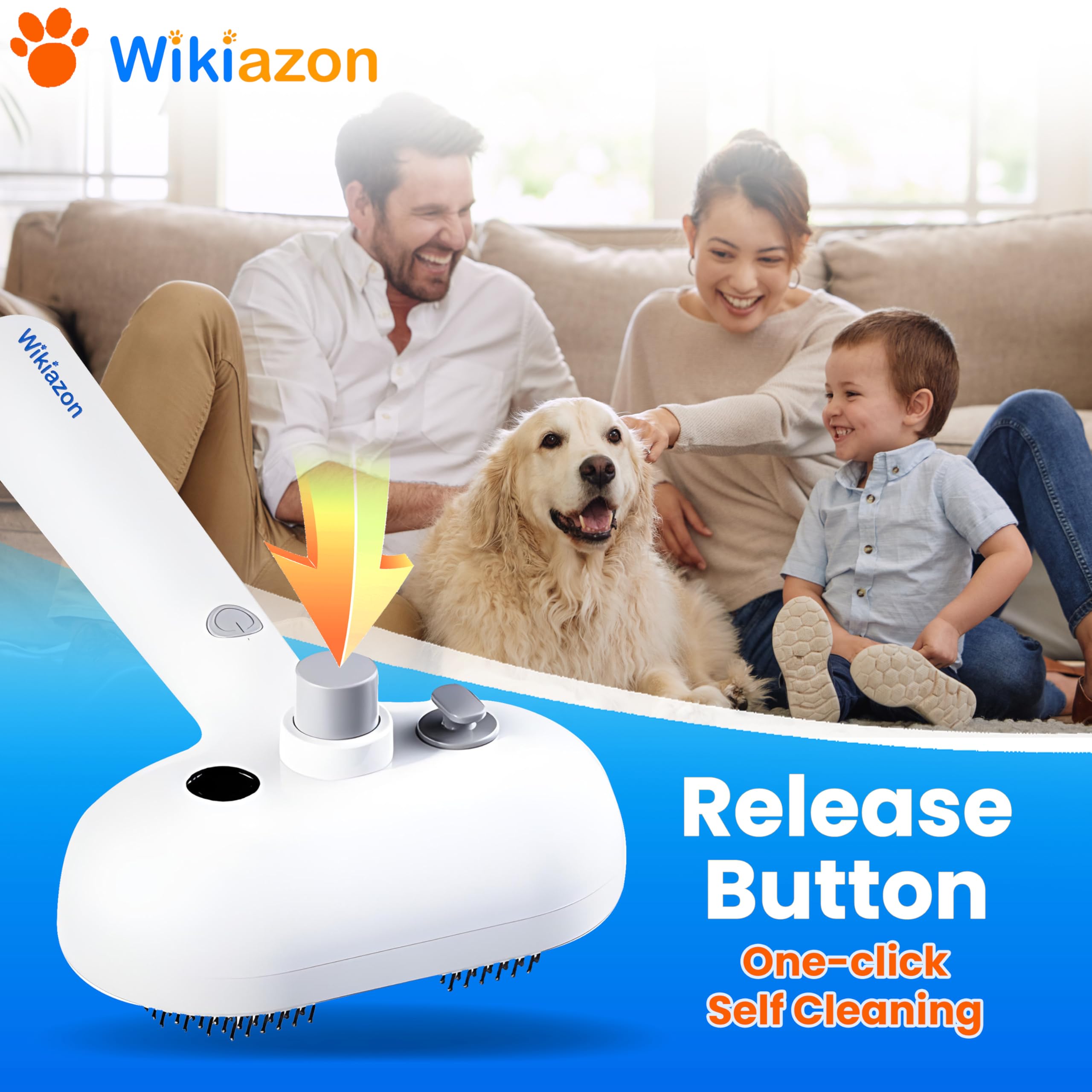 Wikiazon 4 In 1 Cat Steam Brush, Self Cleaning, Anti Static Shedding Spray Comb, Hair Removal, Mist Indoor Steamy Grooming Brush