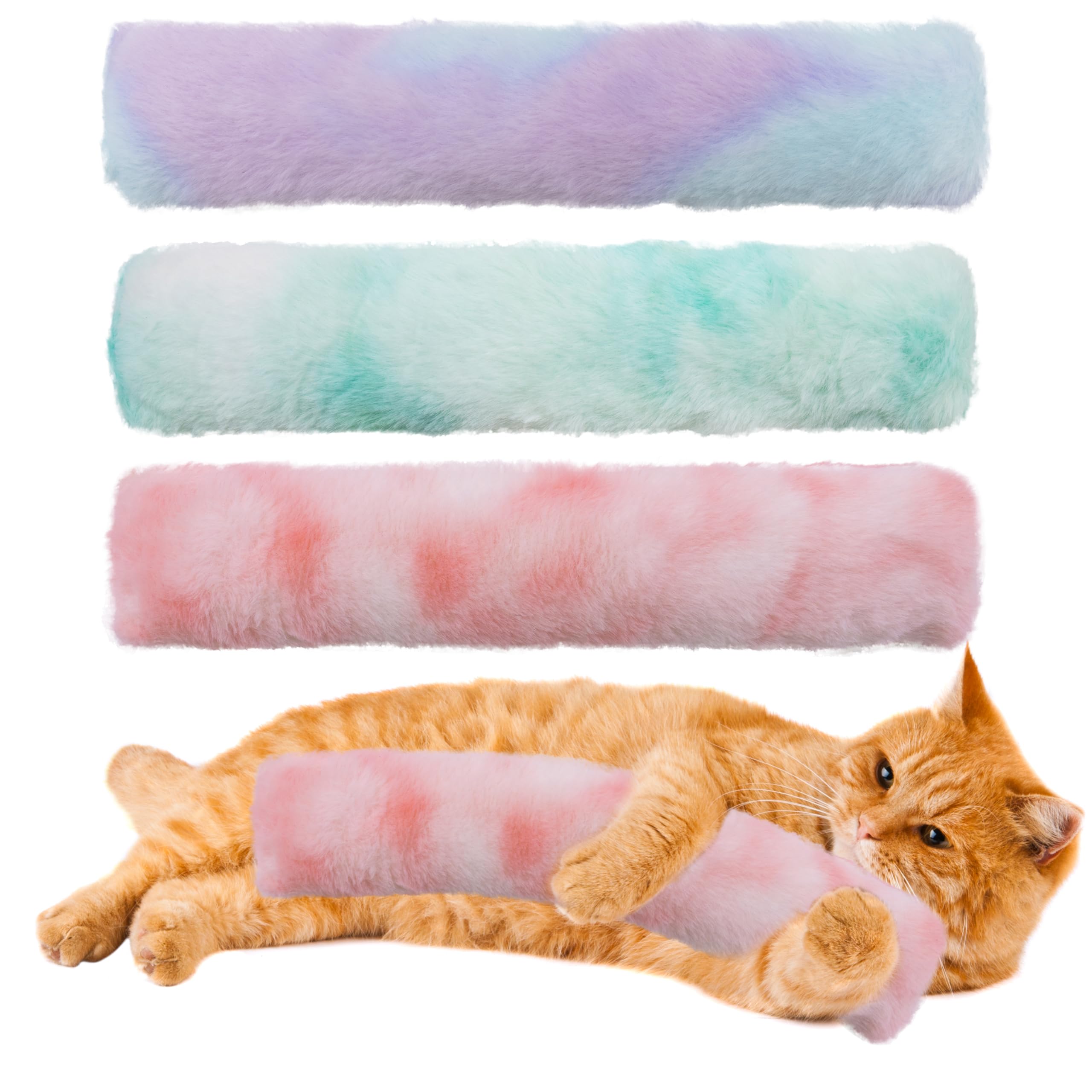 Maiiu 3 Pack Catnip Toys,Soft And Durable Cat Pillows Toys, Rich Color Catnip Toys,Indoor Interactive Cat Kicker Toys, Companion