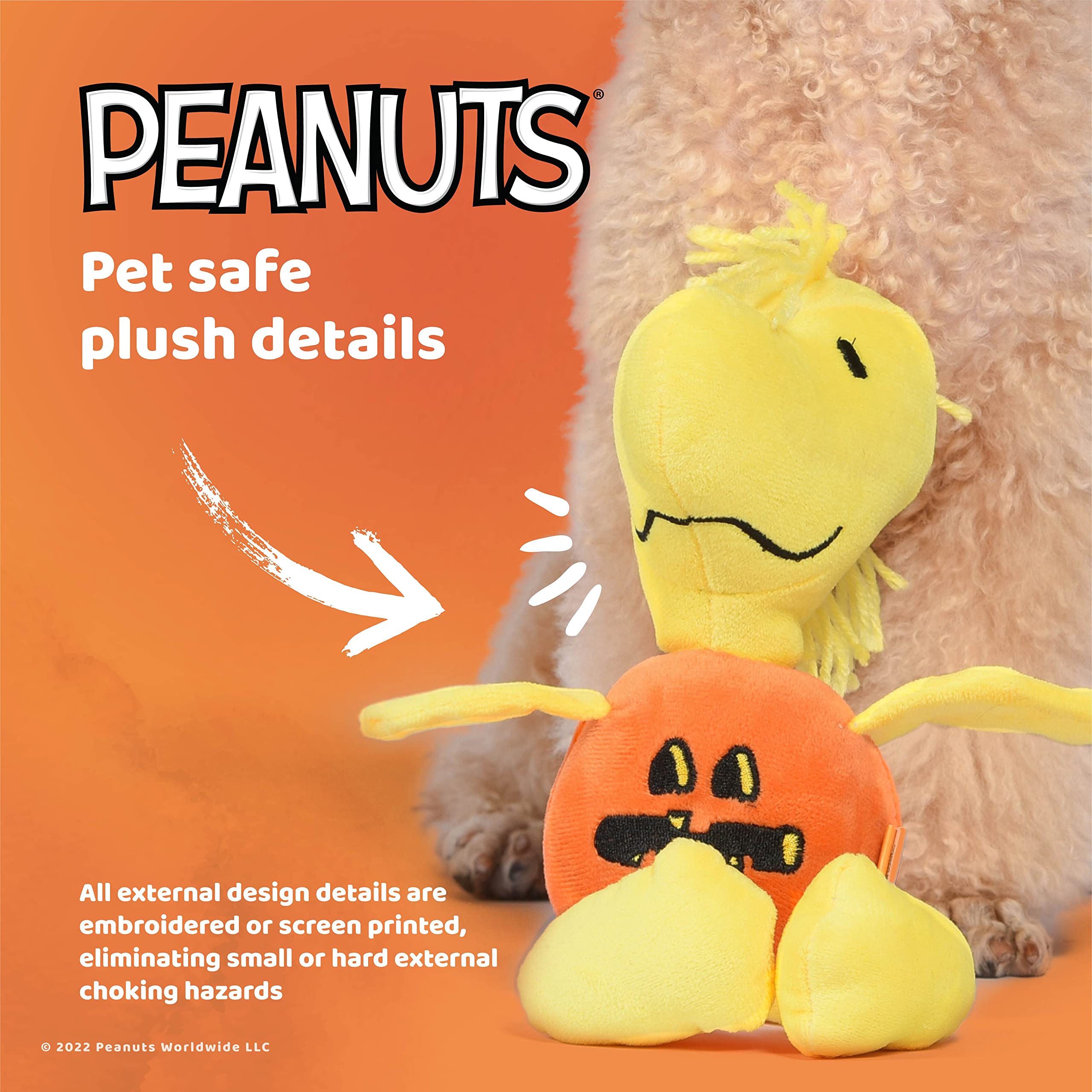 Peanuts For Pets Woodstock Pumpkin Squeaker Pet Toy Halloween Woodstock Squeaky Pet Toy | Peanuts Dog Toys, Woodstock For Pets, Woodstock Toys For Dogs, 9 Inch