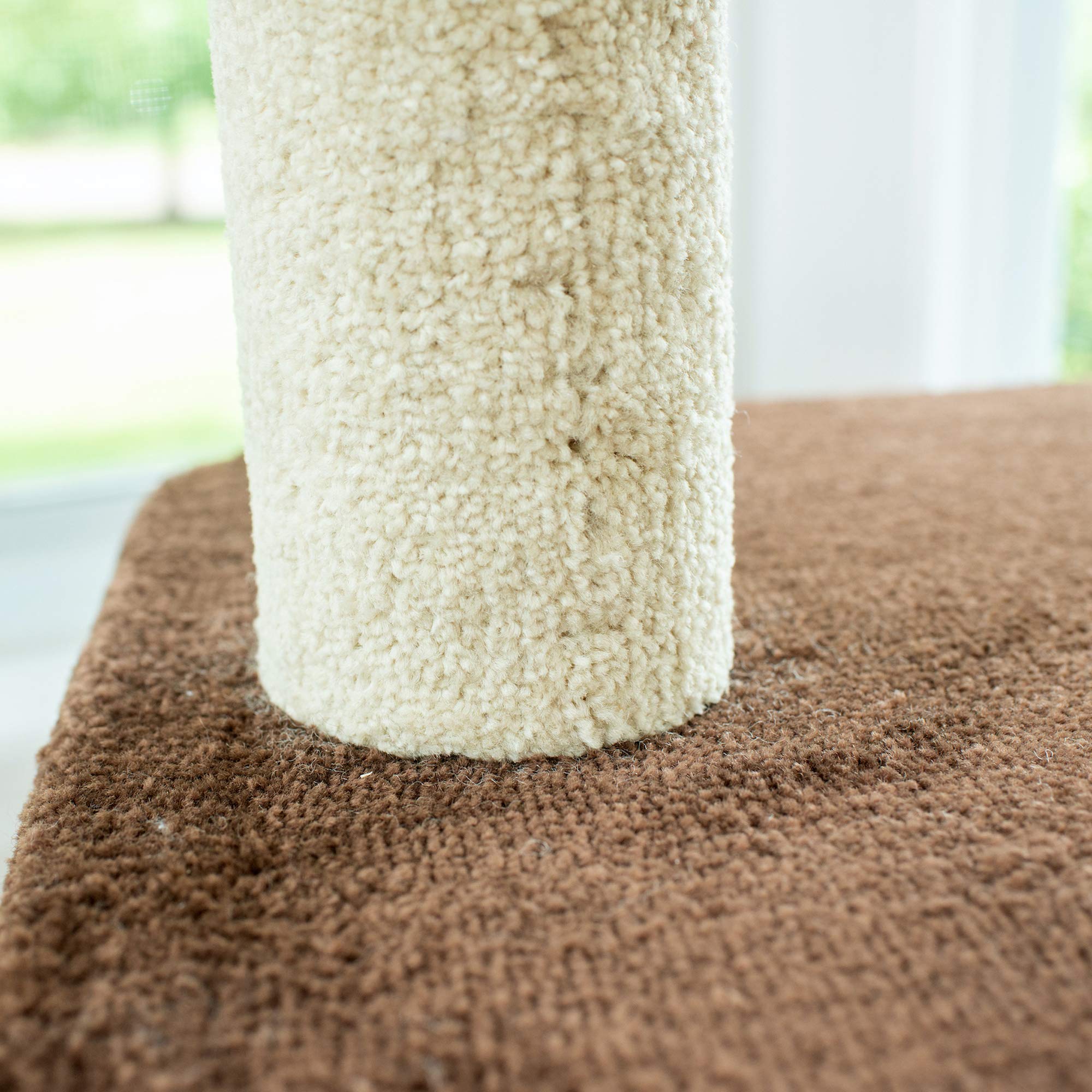 Armarkat 3-Tier Carpeted Cat Tree Condo F3703, Real Wood Kitten Activity Tree, Brown