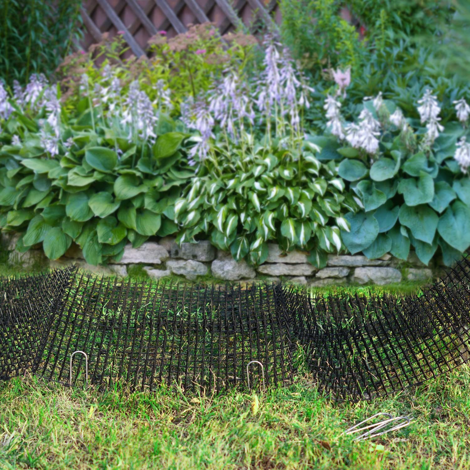 Pomeat Cat Scat Mat 15 PCS with Spikes, 16x12'', Plastic, Black, Cat Deterrent for Outdoor and Indoor Use, Model LCNEMIJDA1