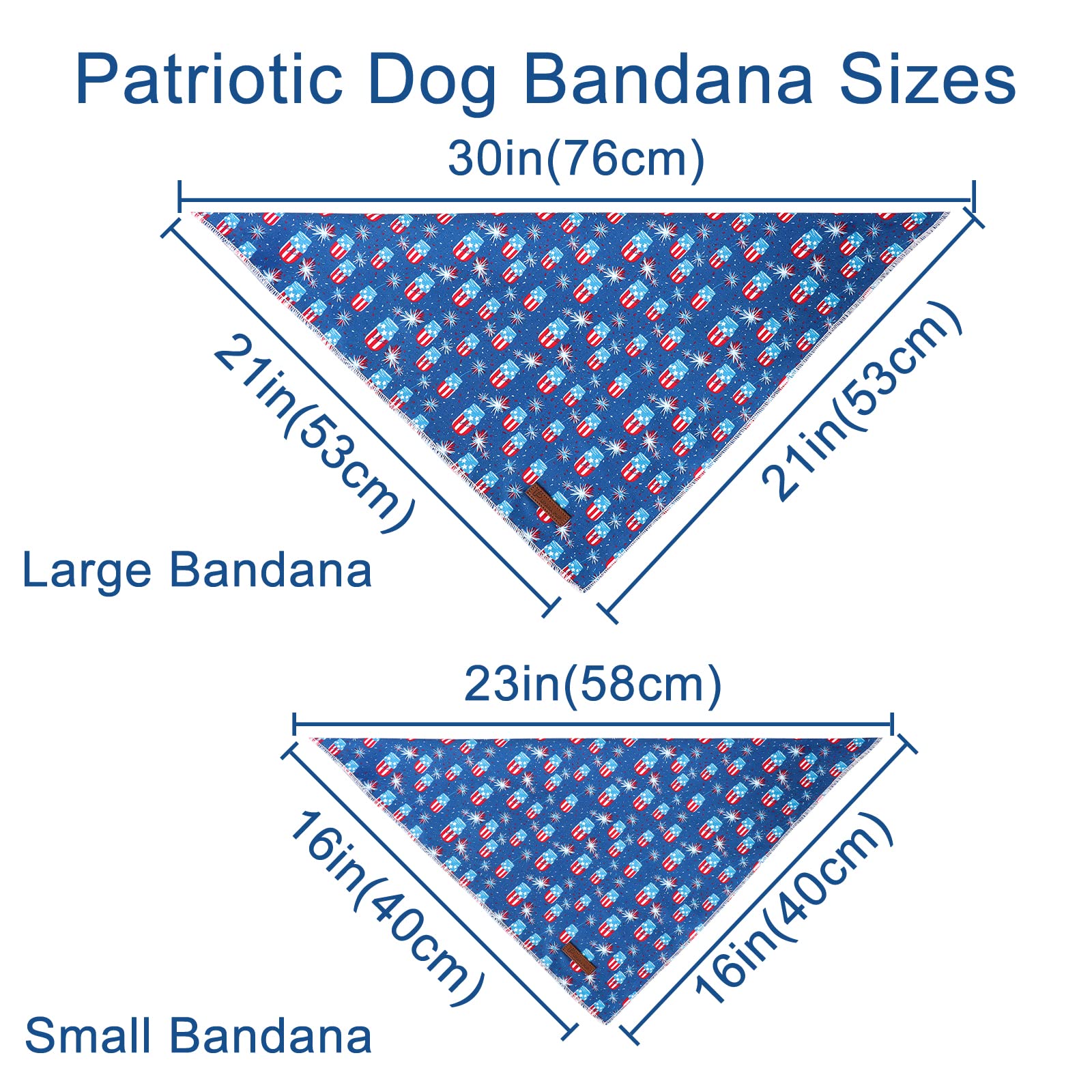 Up Urara Pup 4Th Of July Dog Bandana, Patriotic Bandana For Small Medium Dog, Cute Patriotic Puppy Bandana, Cotton American Flag