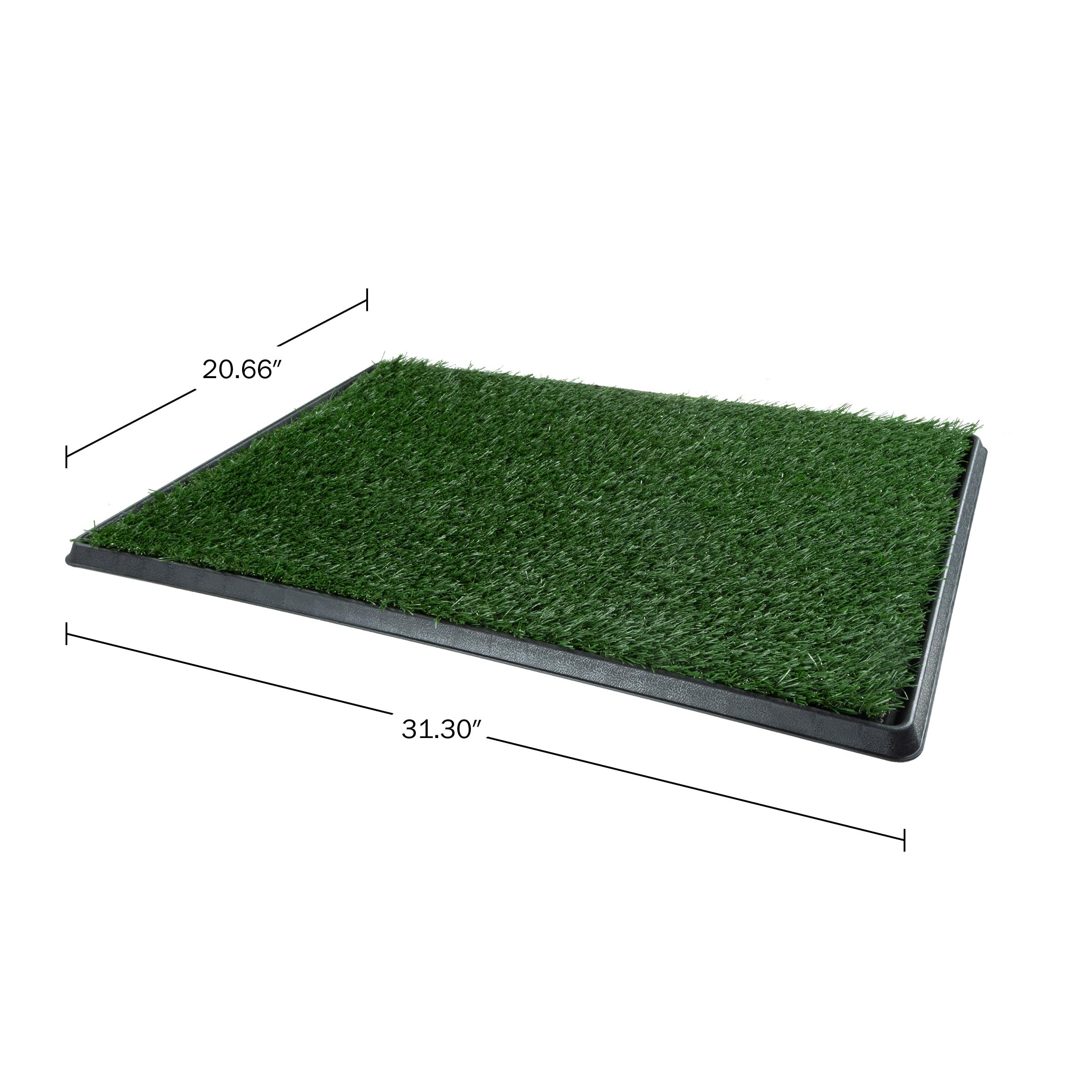 Artificial Grass Puppy Pee Pad For Dogs And Small Pets - 20X30 Reusable 3-Layer Potty Training Pad With Tray - Dog House And Pet