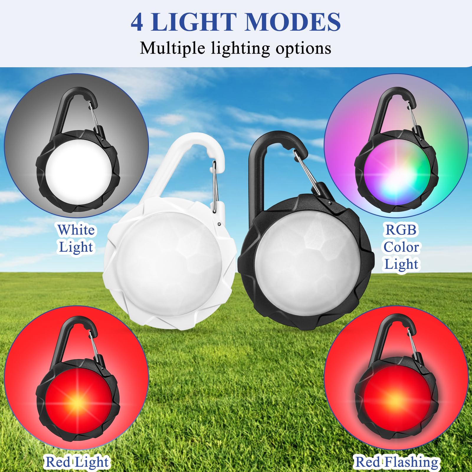 Dog Lights For Night Walking, 2 Pack 4 Modes Dog Collar Light, Ip68 Waterproof Pet Led, 700 Mah High Capacity Usb Rechargeable P