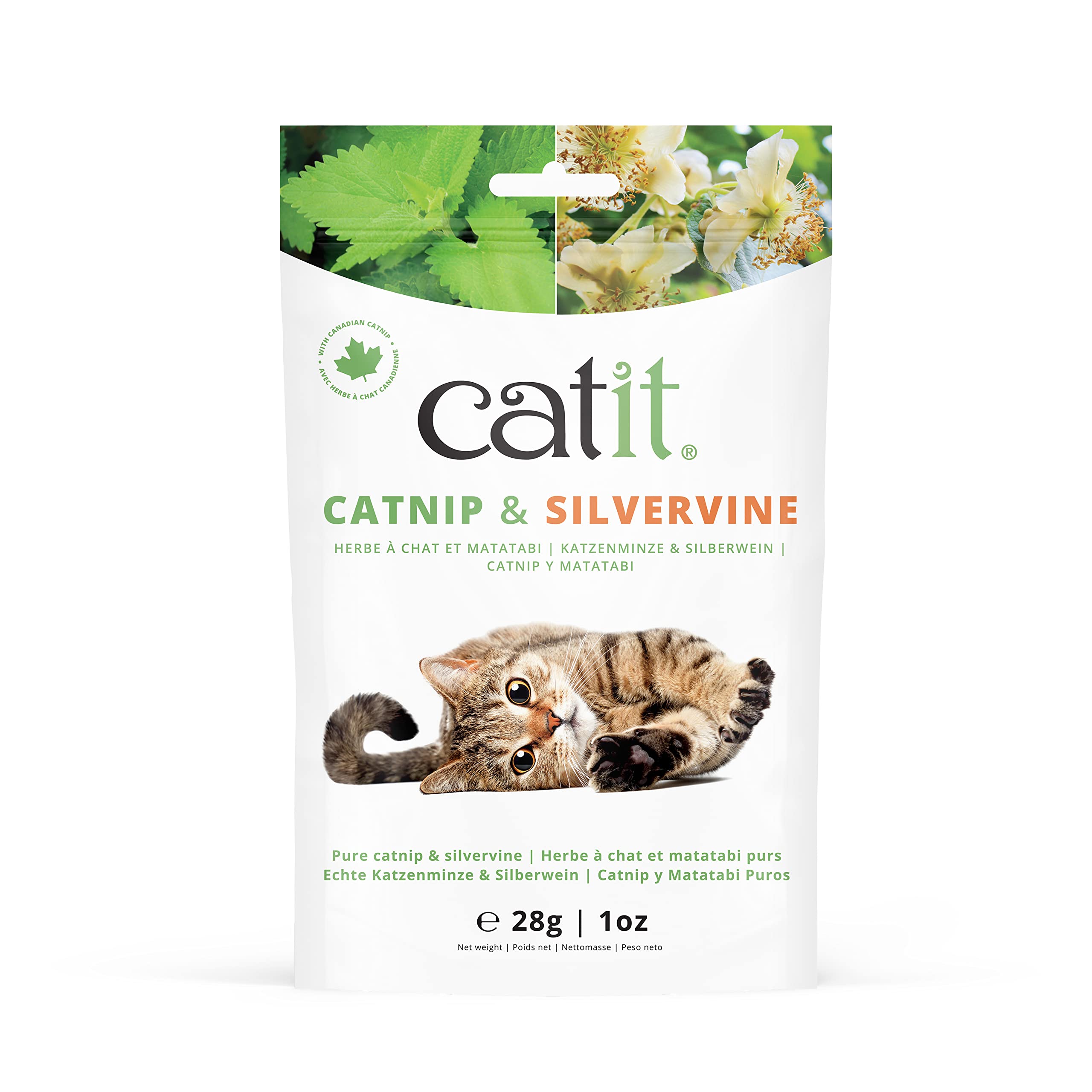 Catit Dried Catnip and Silverine Mix for Stimulating Indoor and Outdoor Cats